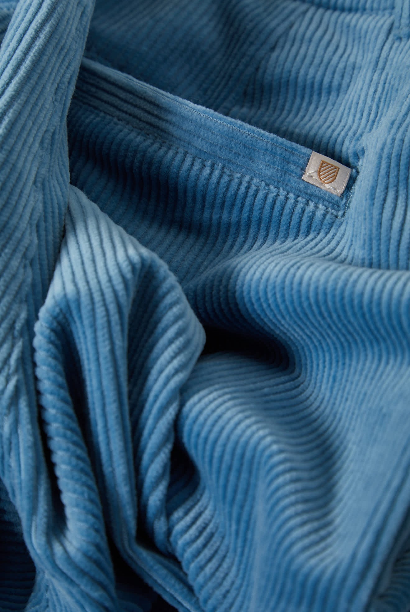 Women's Ludlow Trouser Pant in the color Borrowed Blue Corduroy - Additional Laydown image