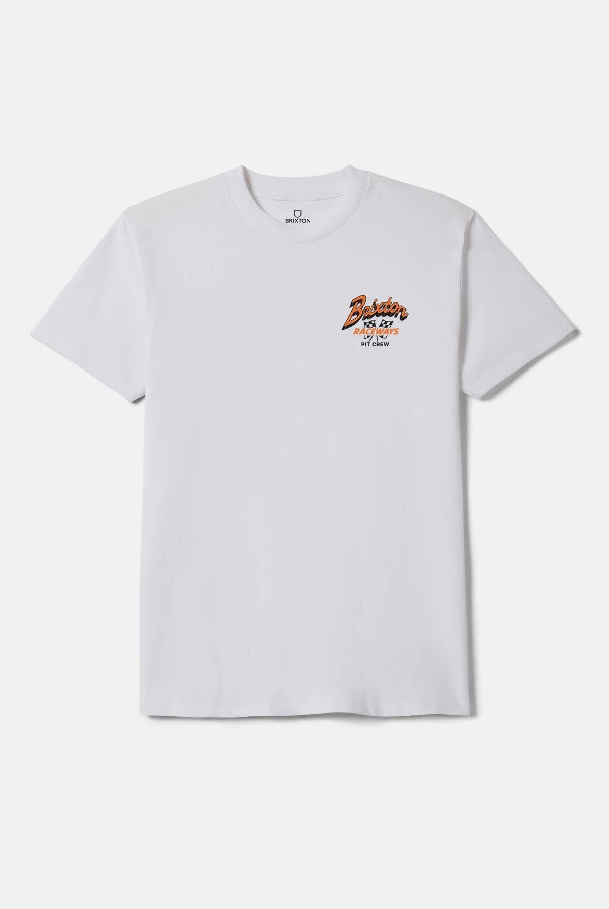 Men's Clemont Standard T-Shirt in the color White - Front Product Laydown Image