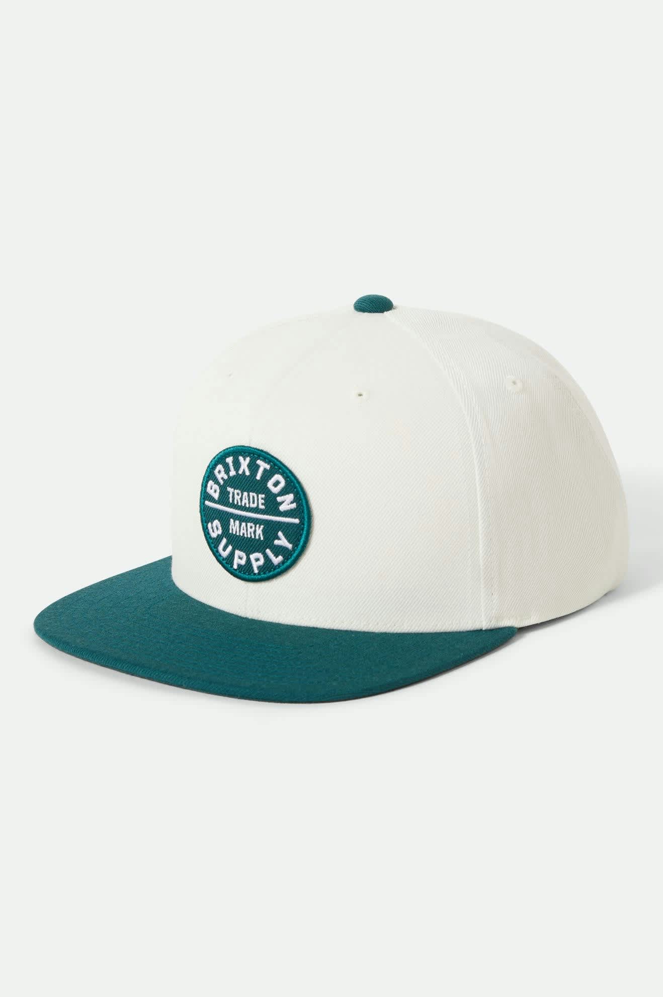 Unisex Oath III Snapback in the color Off White/Night Sage - Front Product View