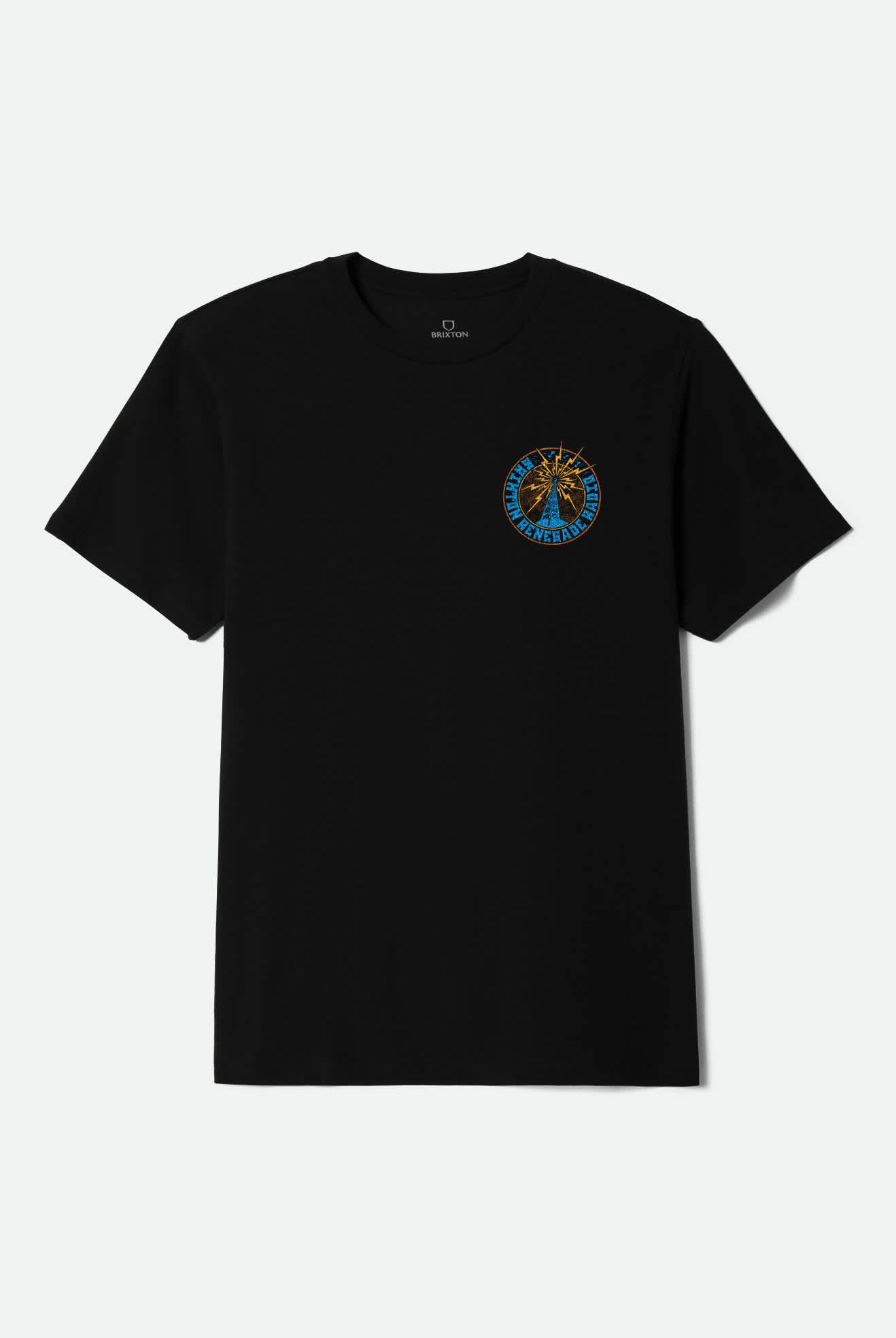 Men's Broadcast S/S Standard T-Shirt in the color Black - Front Product View