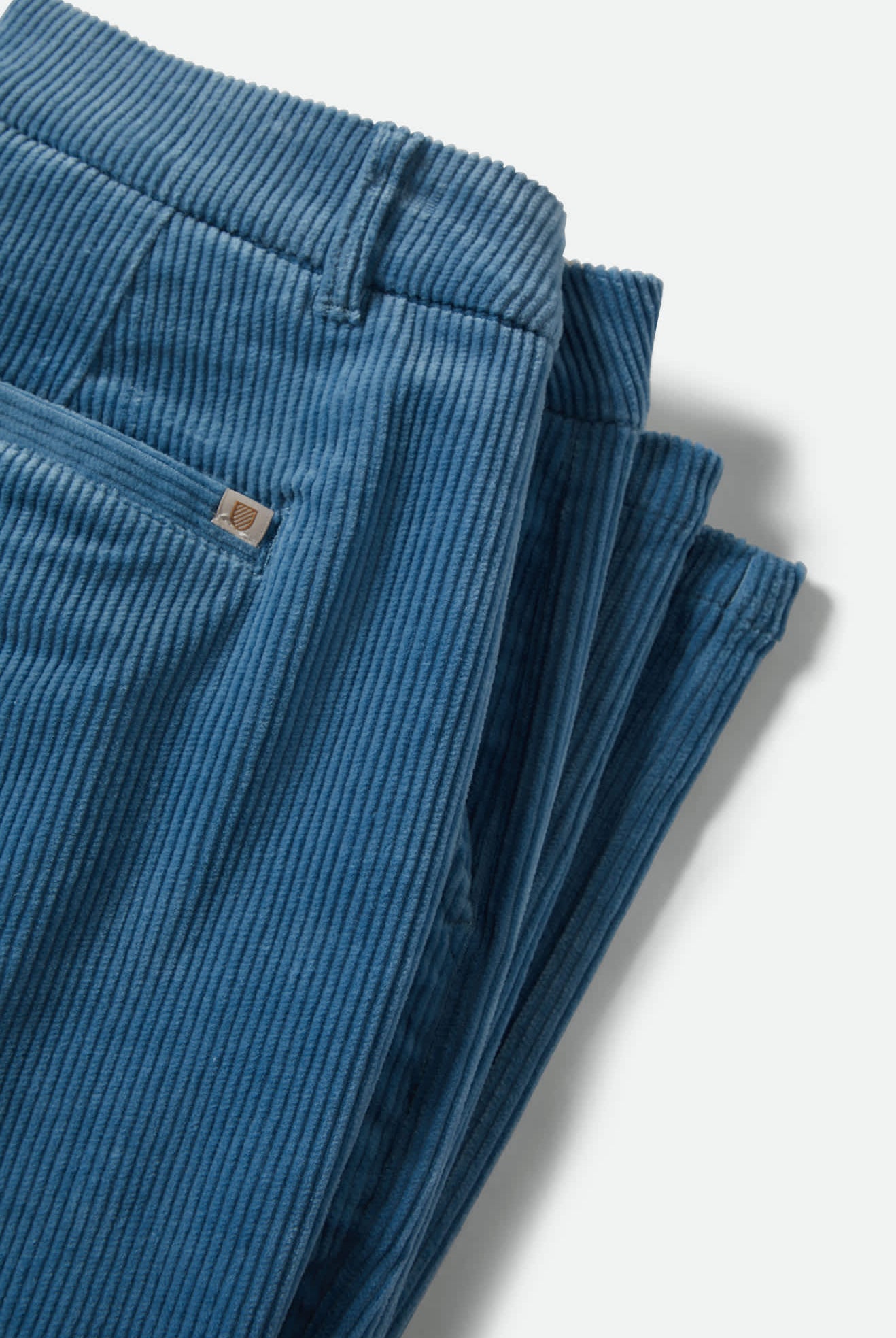 Women's Ludlow Trouser Pant in the color Borrowed Blue Corduroy - Additional Laydown image