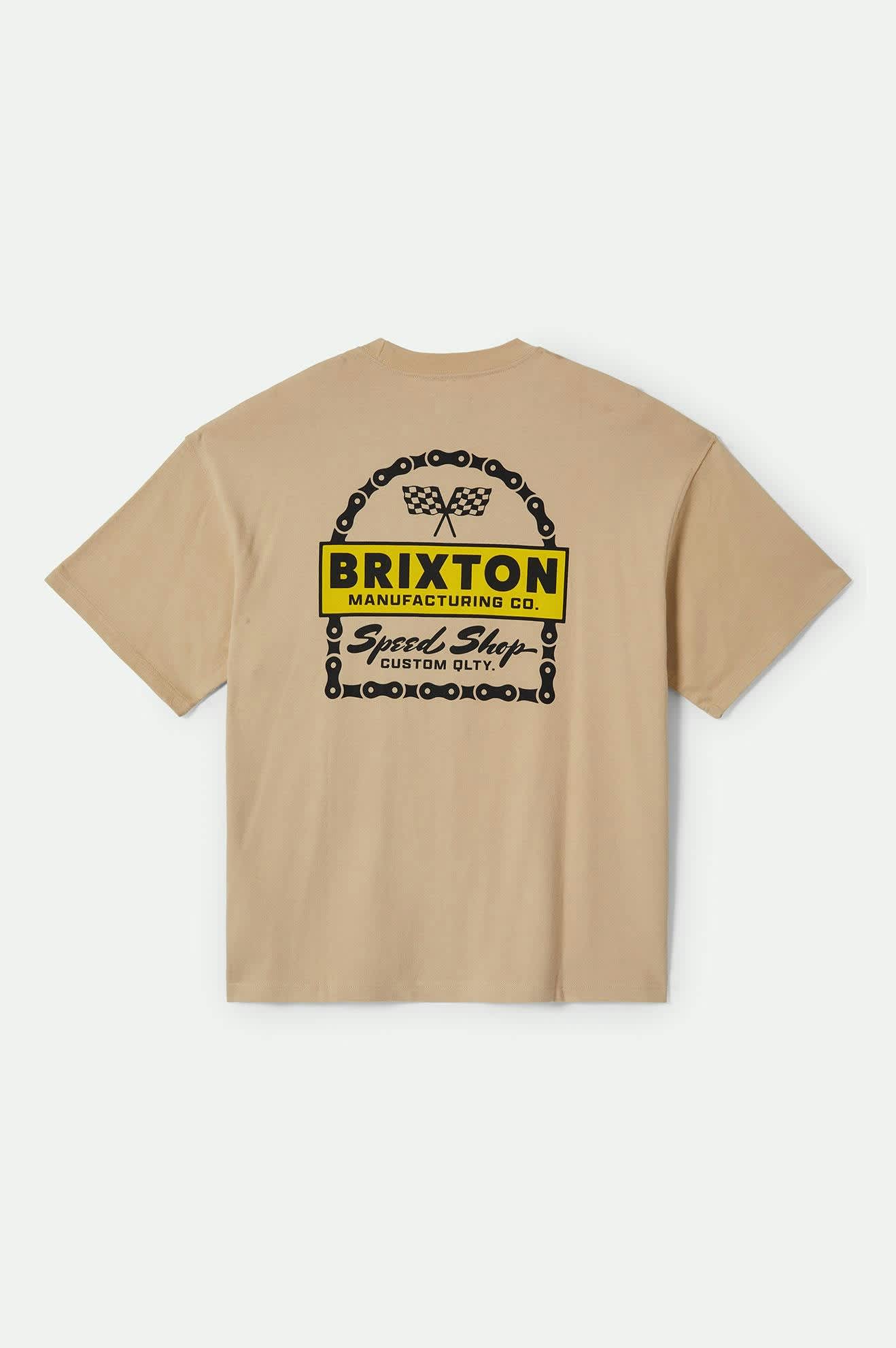 Men's Drayton Heavyweight Relaxed T-Shirt in the color Cream Classic Wash - Back Style View