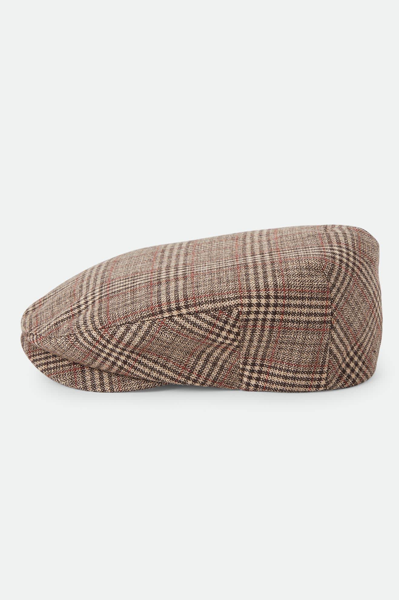 Unisex Century Barrel Snap Cap in the color Brown/Tan/Red Plaid - Additional Laydown image