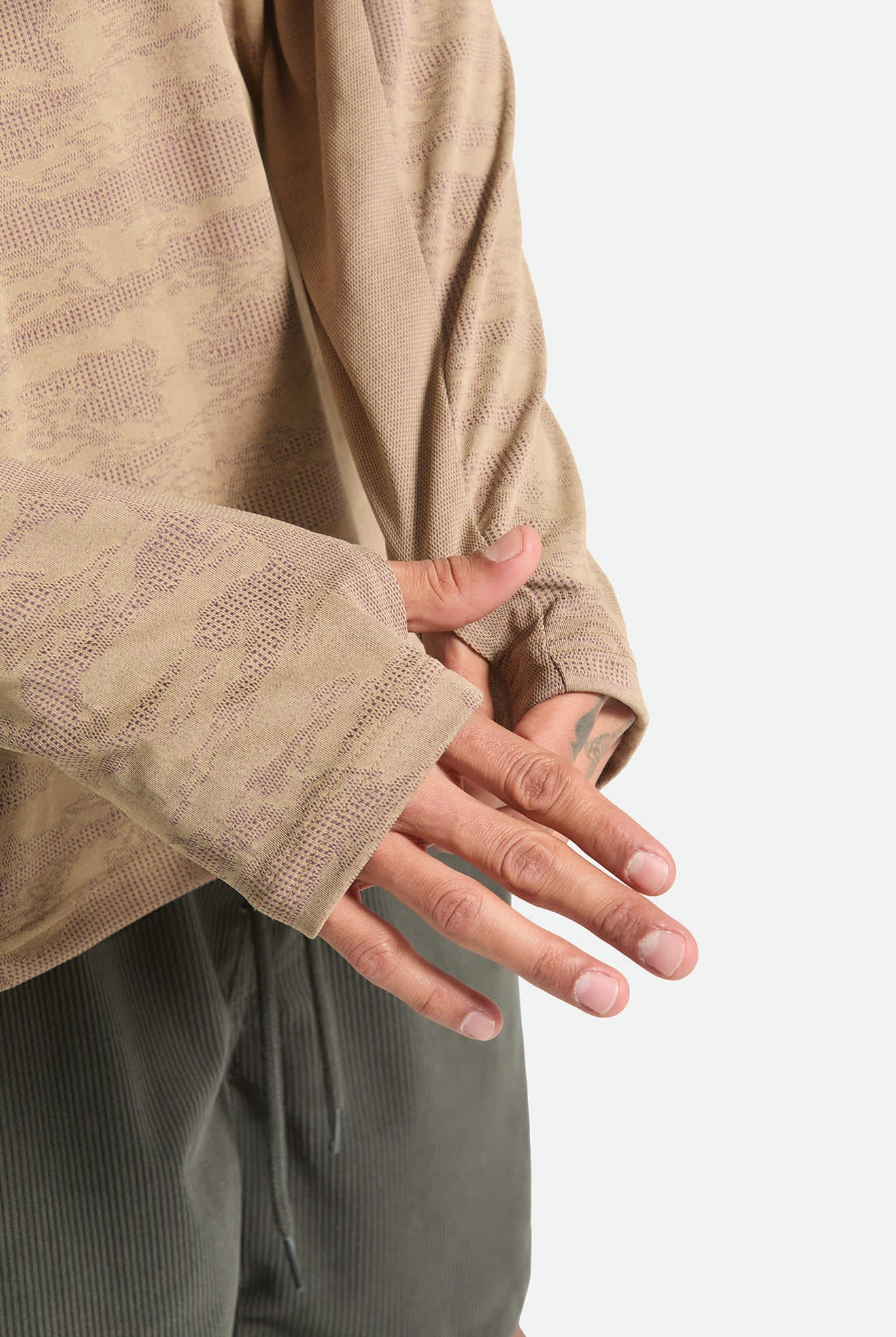 Men's Journey Long Sleeve Sun Hoodie in the color Desert Tiger Camo - Additional Fit image