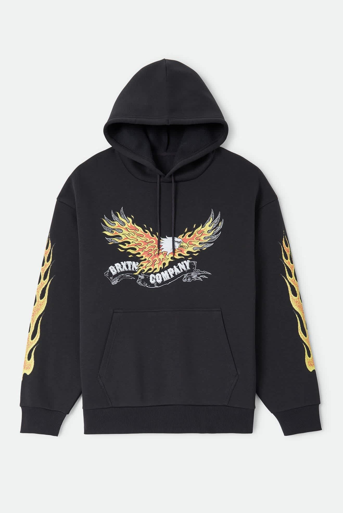 Men's Blazing Hood in the color Black - Front Product Laydown Image
