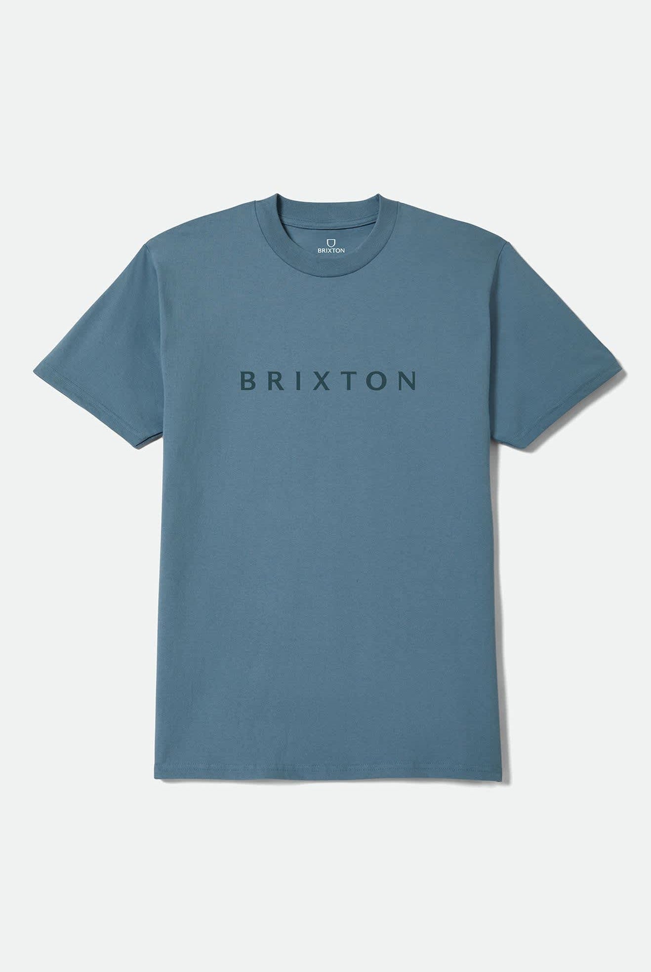 Men's Alpha Line Standard T-Shirt in the color Harbor Blue - Front Product Laydown Image