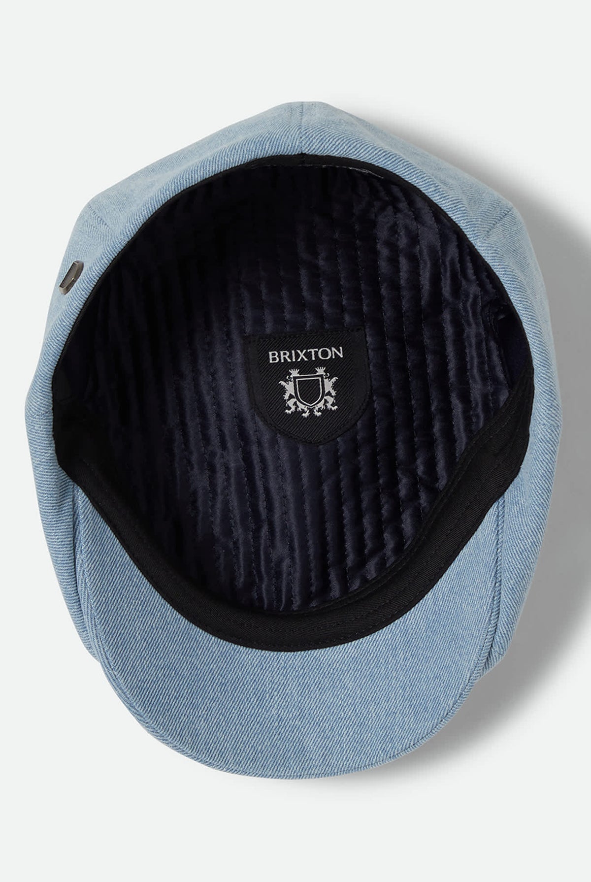 Unisex Brood Newsboy Cap in the color Light Indigo Wash - Additional Laydown image