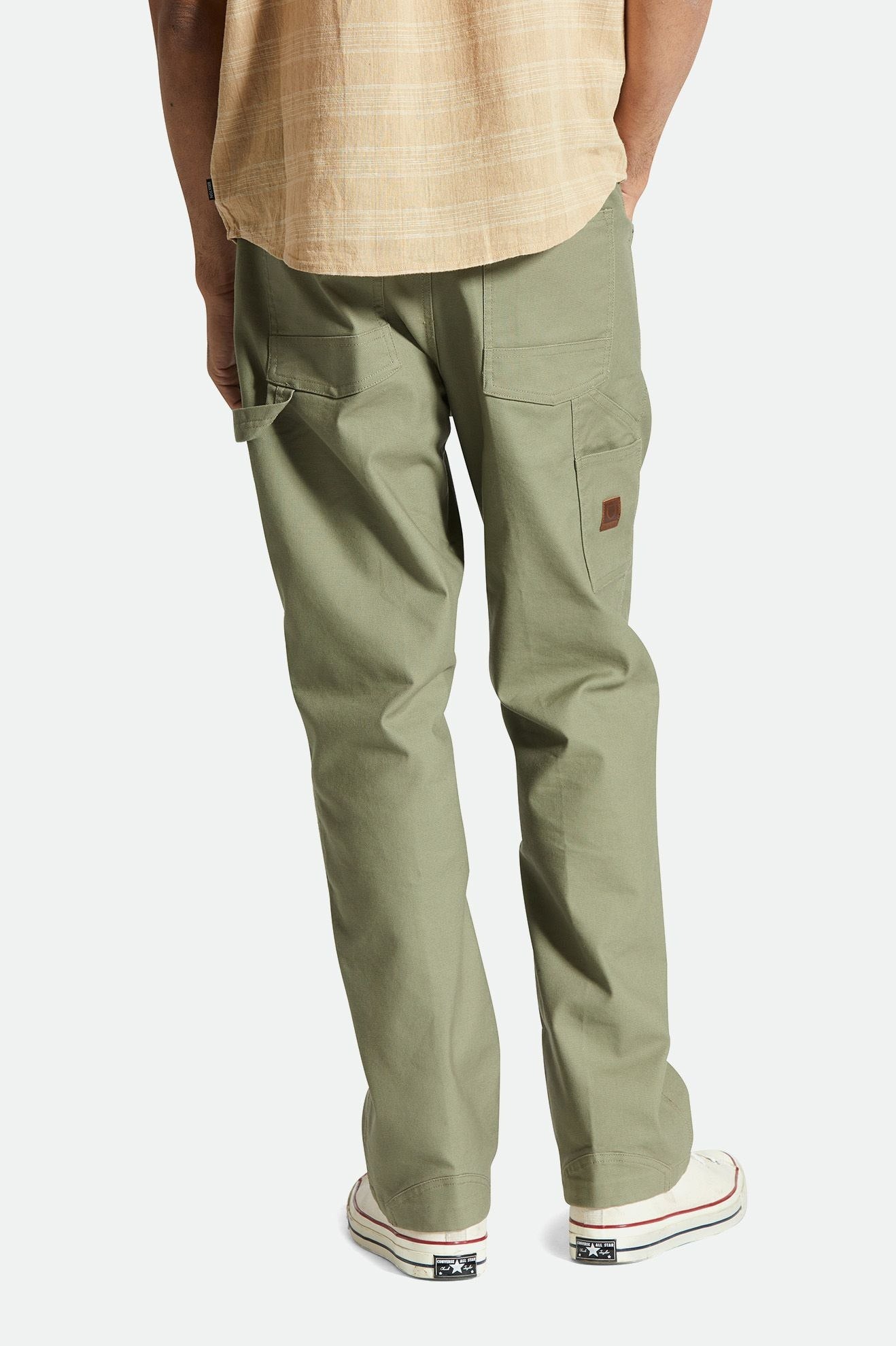 Men's Fit, Back View | Builders Carpenter Stretch Pant - Olive Surplus