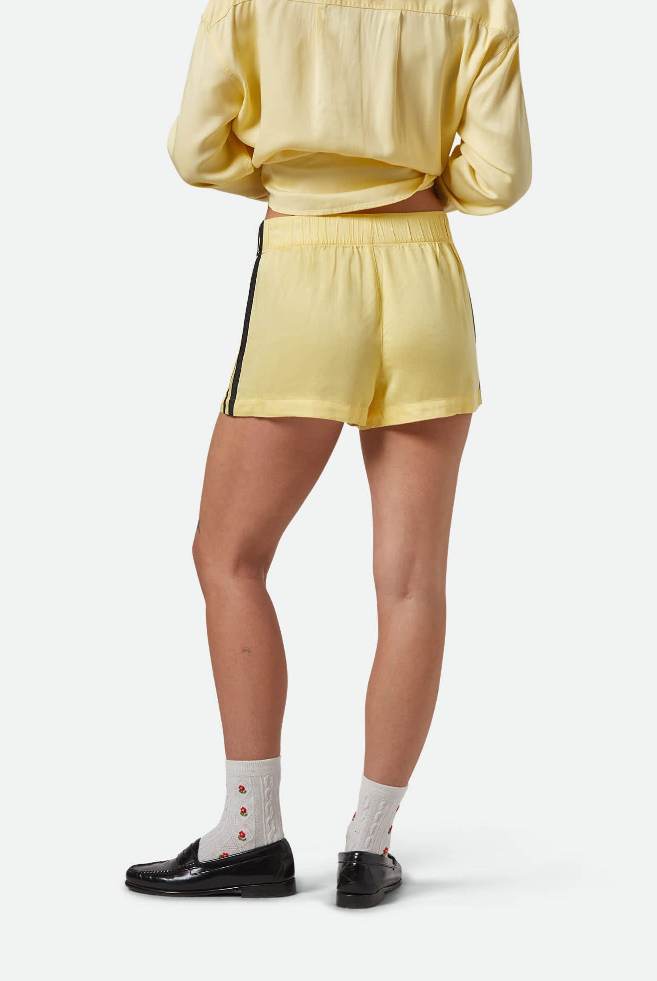 Women's Silky Boxer Short in the color Panna Cotta - Women's Back View