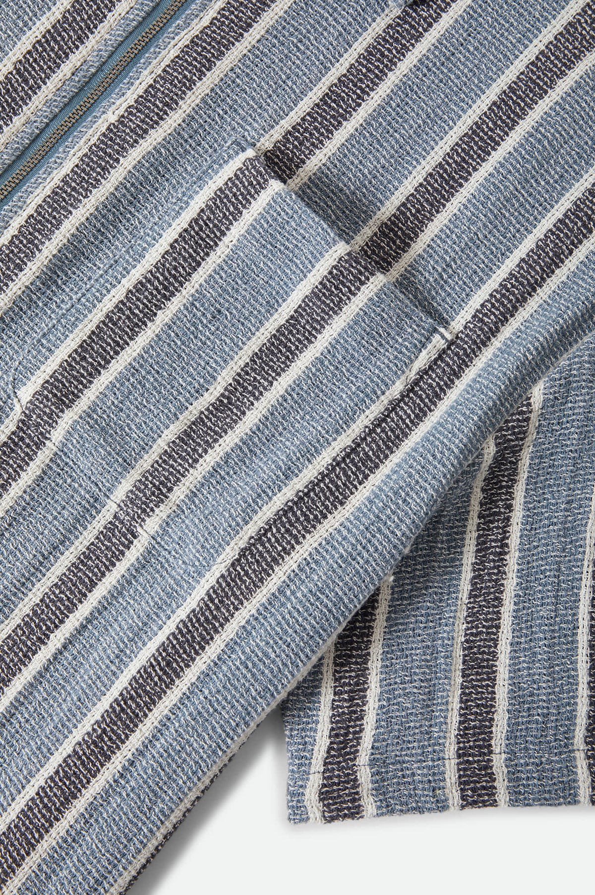 Men's The Dexter Textured Stripe Short Sleeve Shirt in the color Black/Dusty Blue - Additional Laydown image