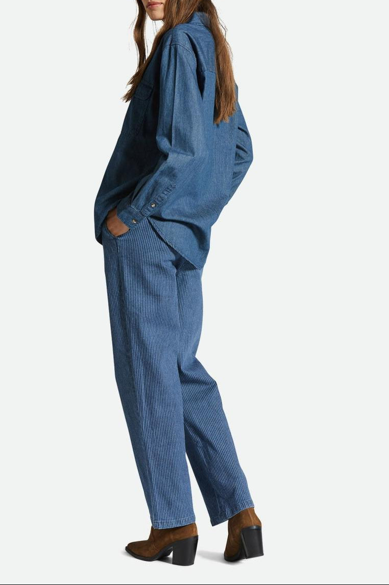 Women's Fit, Extra Shot | Bowery Boyfriend Overshirt - Indigo Rinse