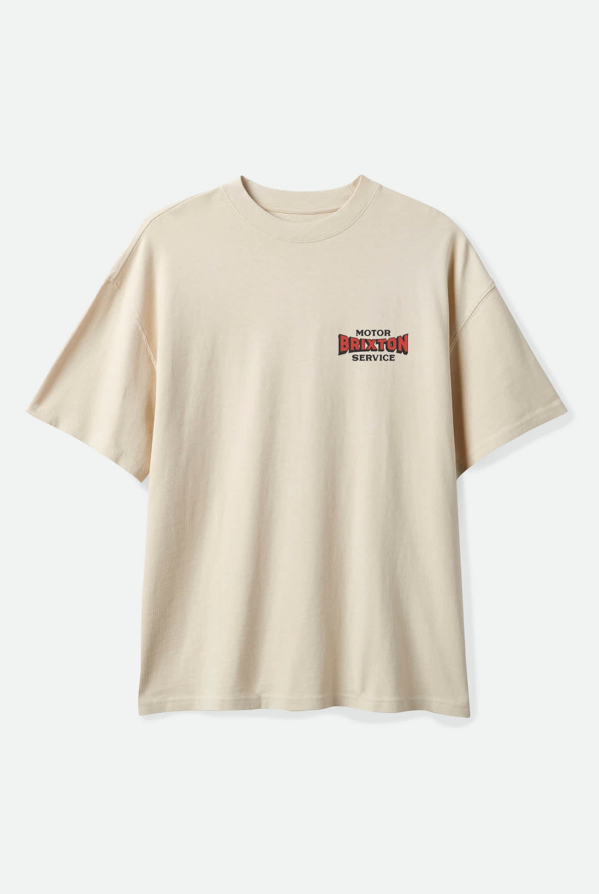 Men's Motorized Oversized T-Shirt in the color Cream - Front Product Laydown Image