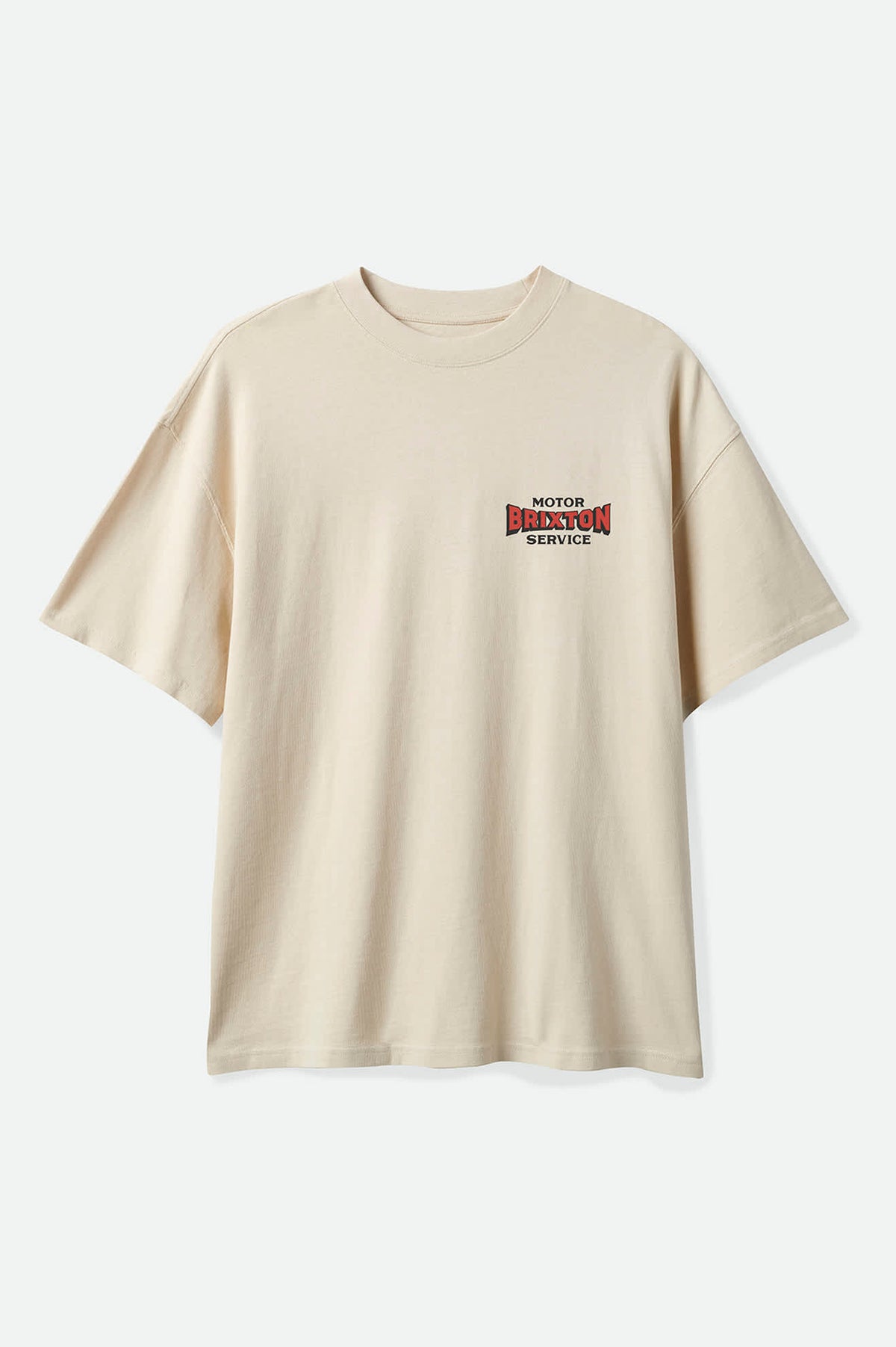 Men's Motorized Oversized T-Shirt in the color Cream - Front Product Laydown Image