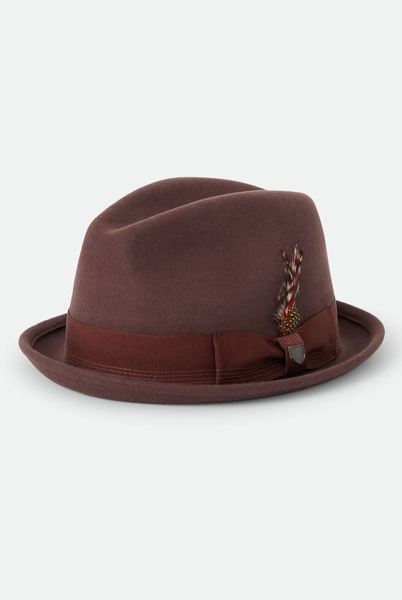 Unisex Gain Fedora in the color Chestnut - Front Product Laydown Image