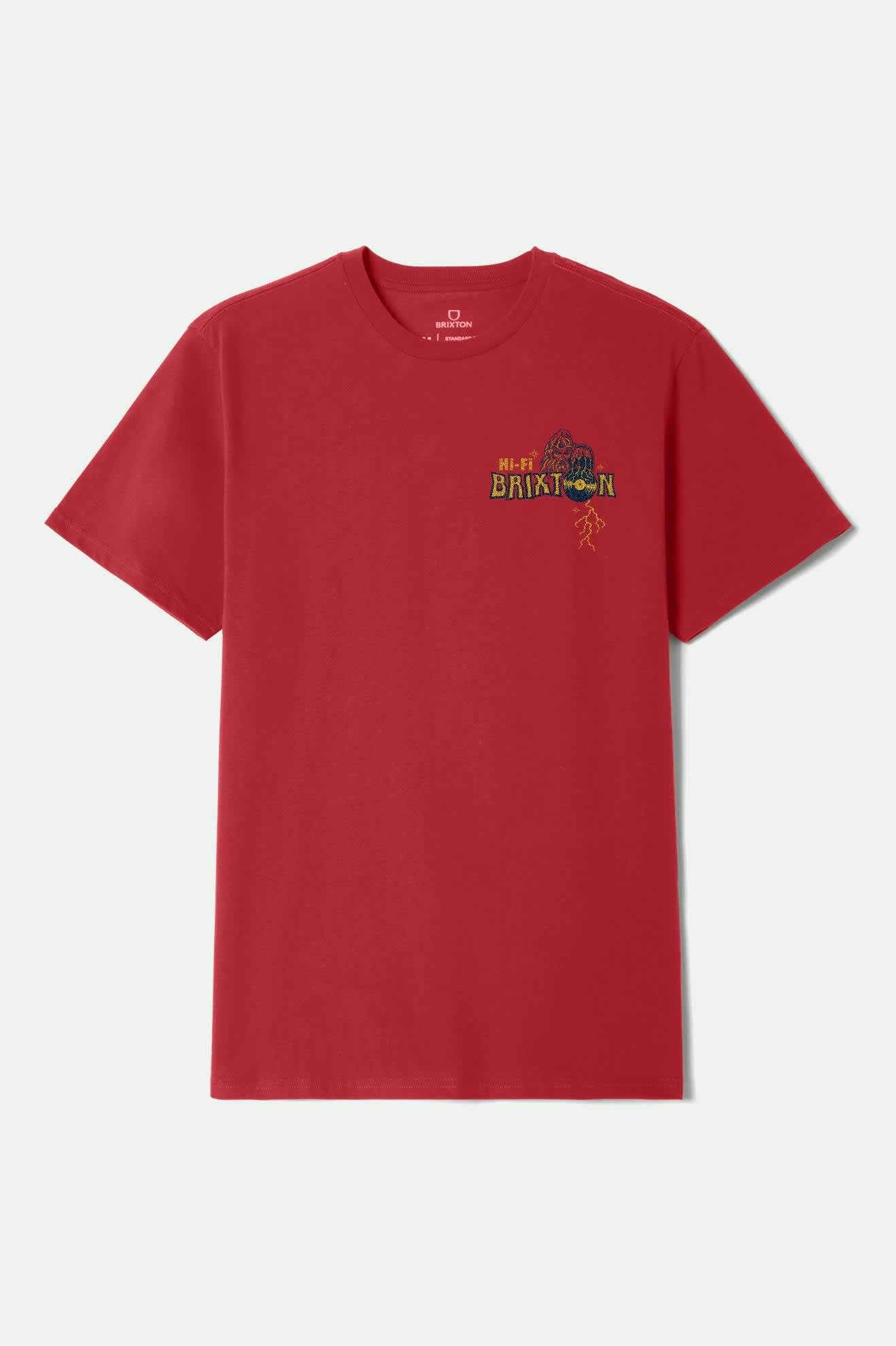 Men's Maddox S/S Standard T-Shirt in the color Fuji Red - Front Product View
