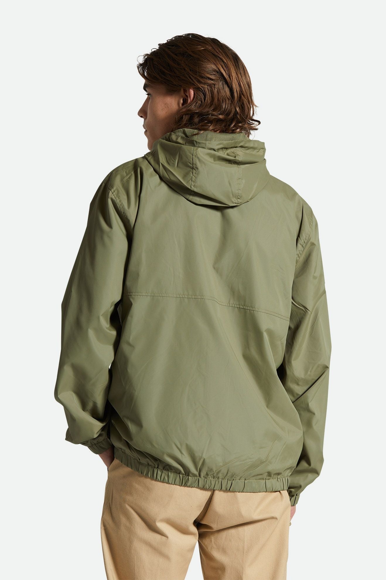 Men's Fit, Back View | Claxton Crest Lightweight Jacket - Olive Surplus