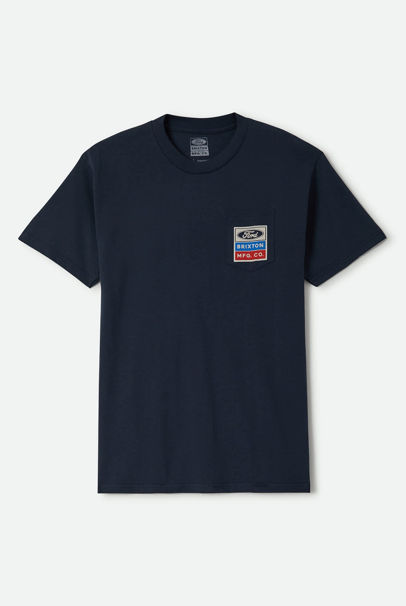 Men's Ford Service Dept Pocket T-Shirt in the color American Navy - Front Product Laydown Image