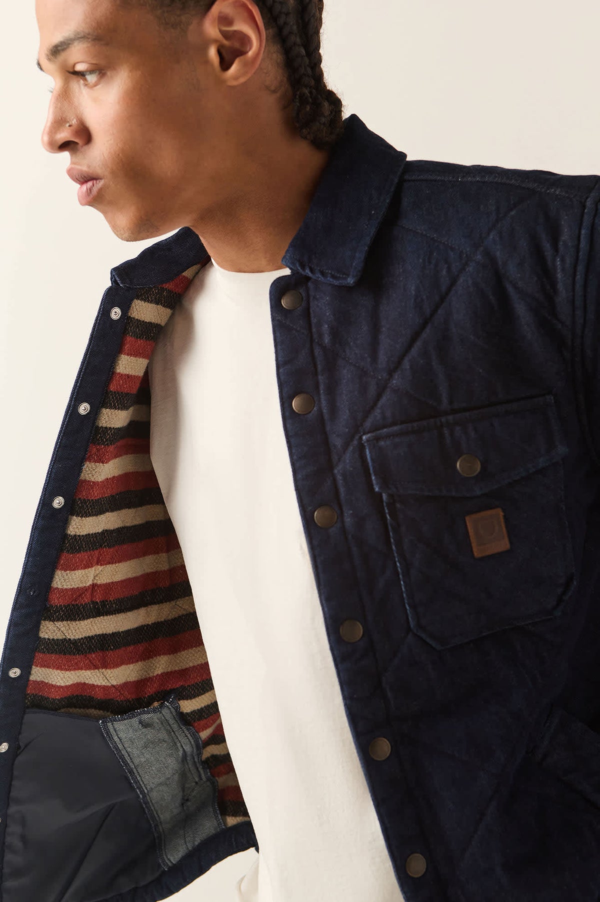 Men's Durham Lined Jacket in the color Dark Denim - Additional Fit image