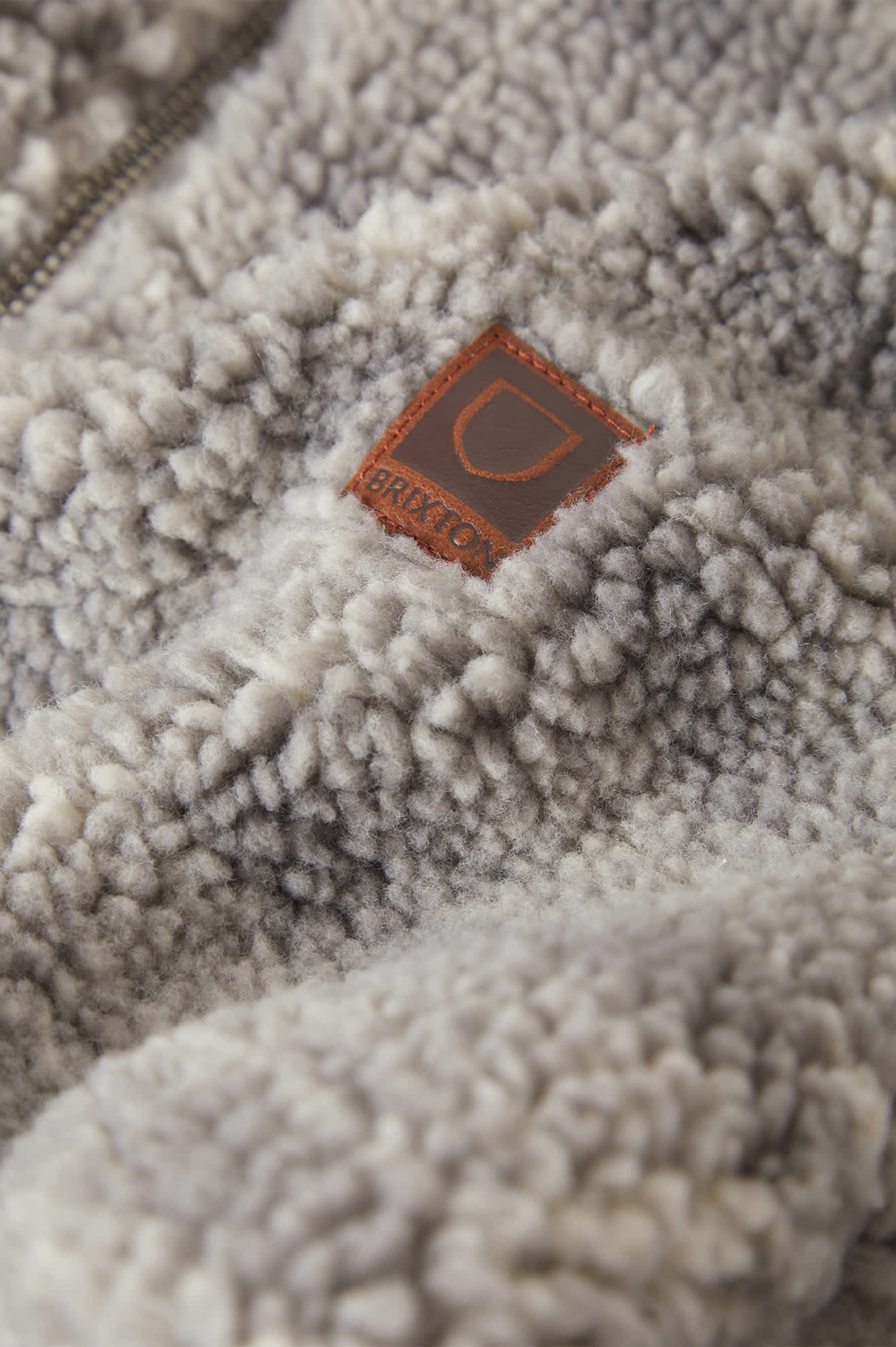 Men's Arctic Fleece Mock Neck Jacket in the color Heather Grey/Off White - Additional Laydown image