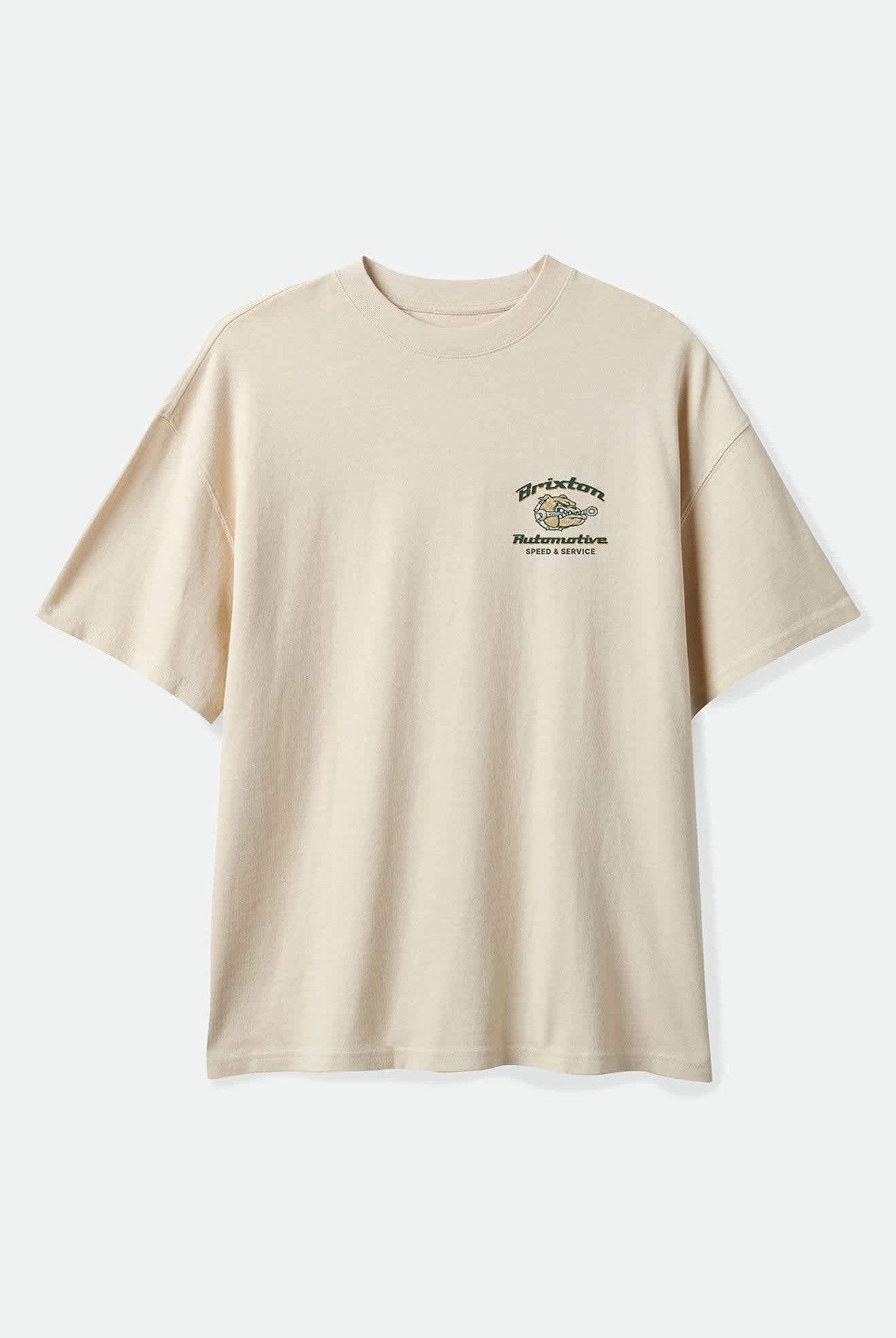 Men's Brewster Oversized T-Shirt in the color Cream - Front Product Laydown Image