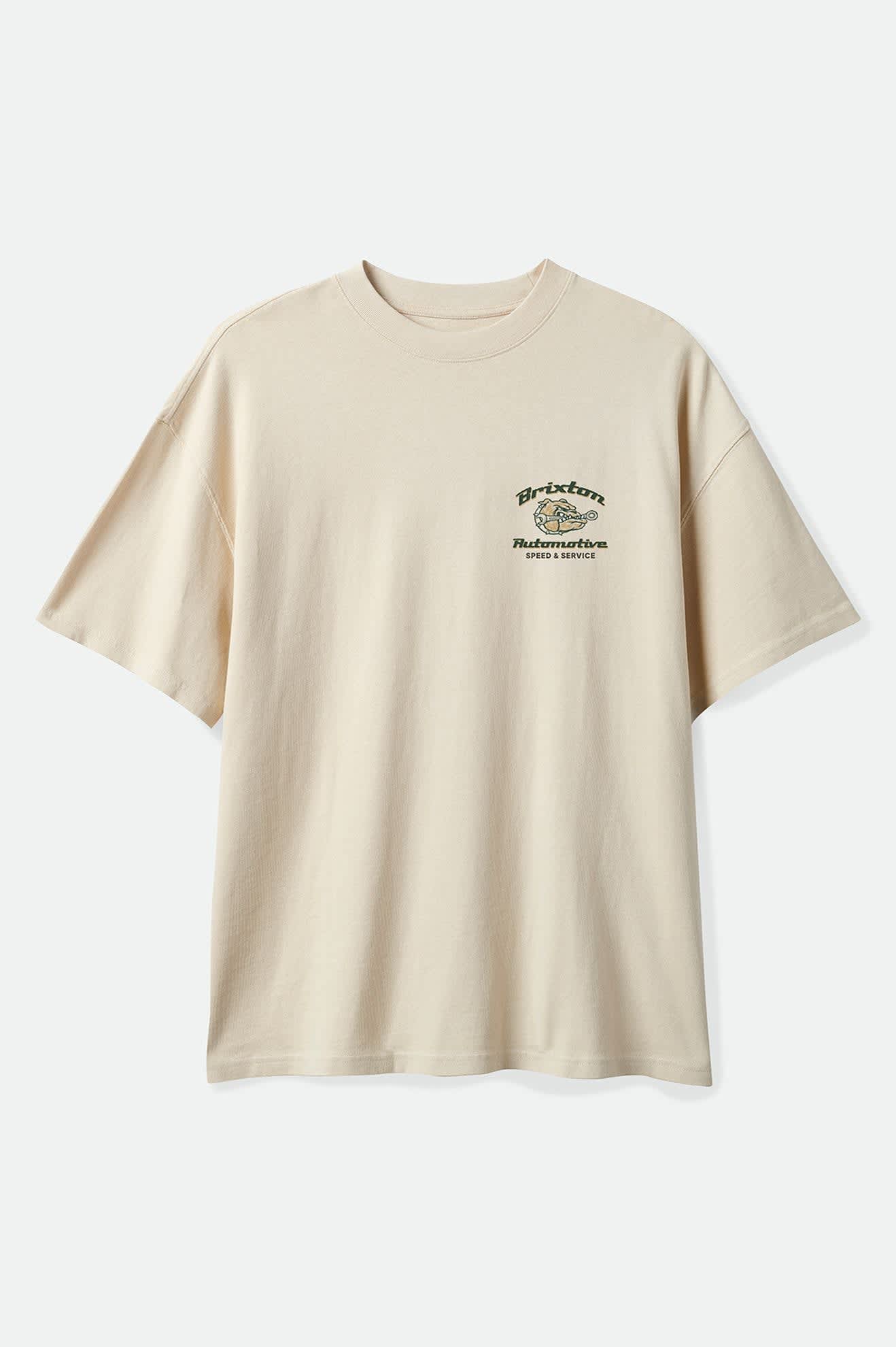Men's Brewster Oversized T-Shirt in the color Cream - Front Product Laydown Image