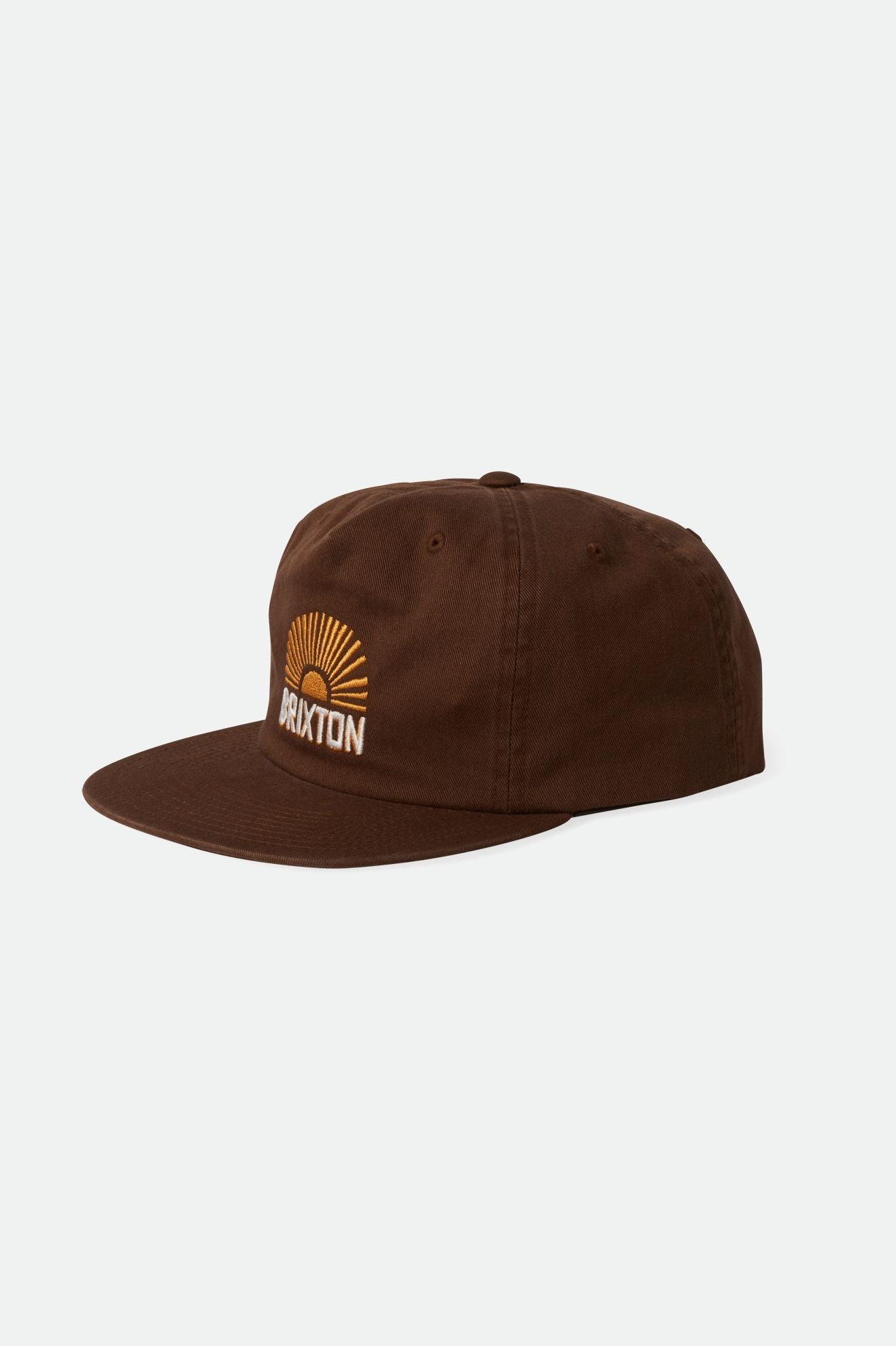 Brixton Men's Sol HP Snapback - Brown Sol Wash | Profile