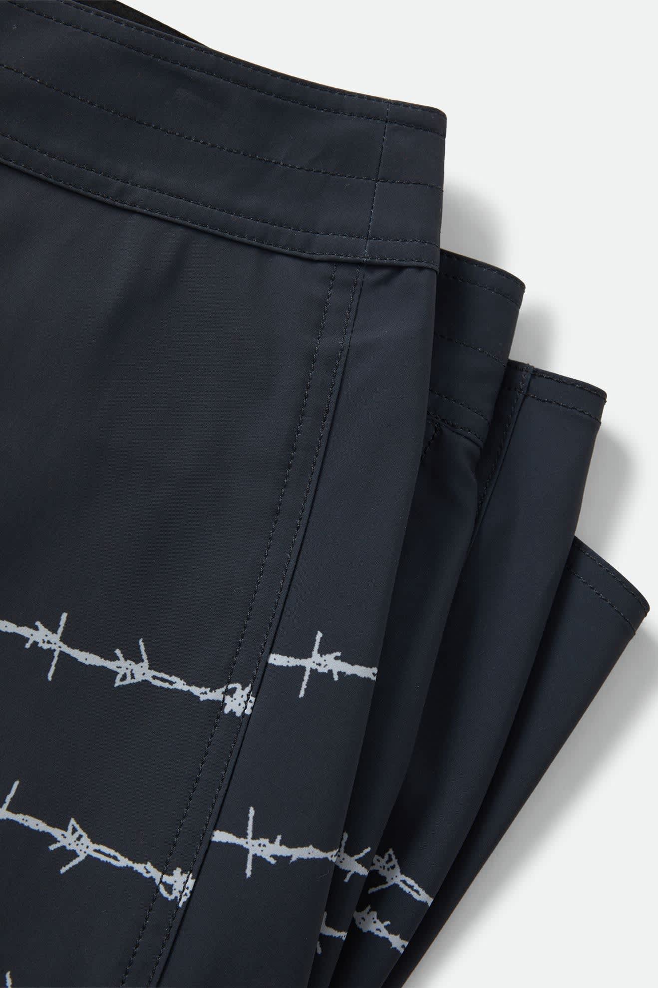 Men's Blitz Boardshort 19" in the color Black/Barb Wire - Additional Laydown image