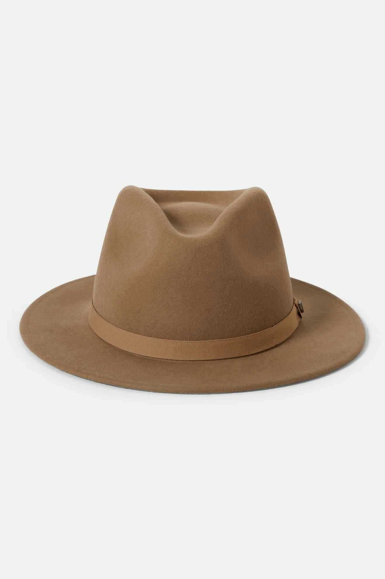 Unisex Messer Packable Fedora in the color Khaki/Khaki - Additional Laydown image