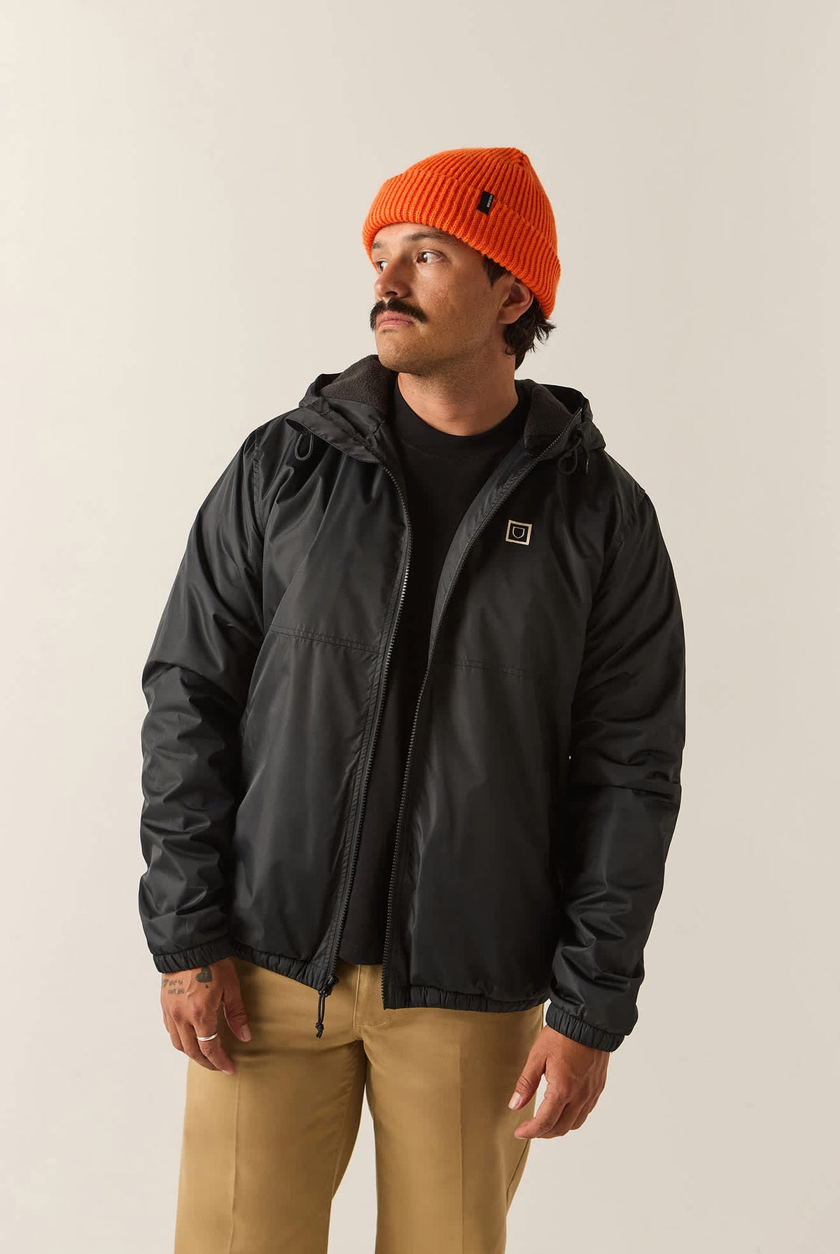 Men's Claxton Lined Jacket in the color Black - Men's Front View
