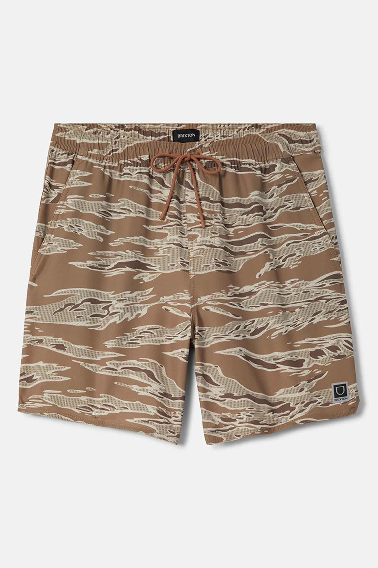Men's Journey Active Short in the color Desert Tiger Camo - Front Product Laydown Image