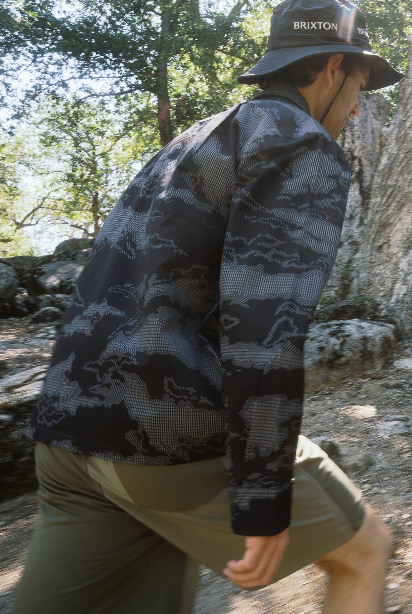 Men's Journey Lightweight Shirt in the color Black Camo - Men's Lifestyle 3.0