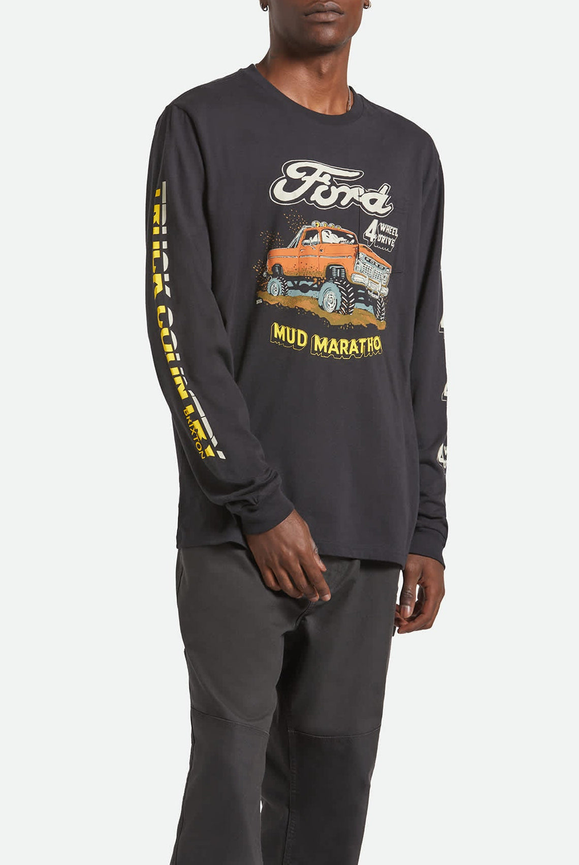 Men's Ford Mud Marathon L/S Standard T-Shirt in the color Burnt Rubber - Additional Fit image
