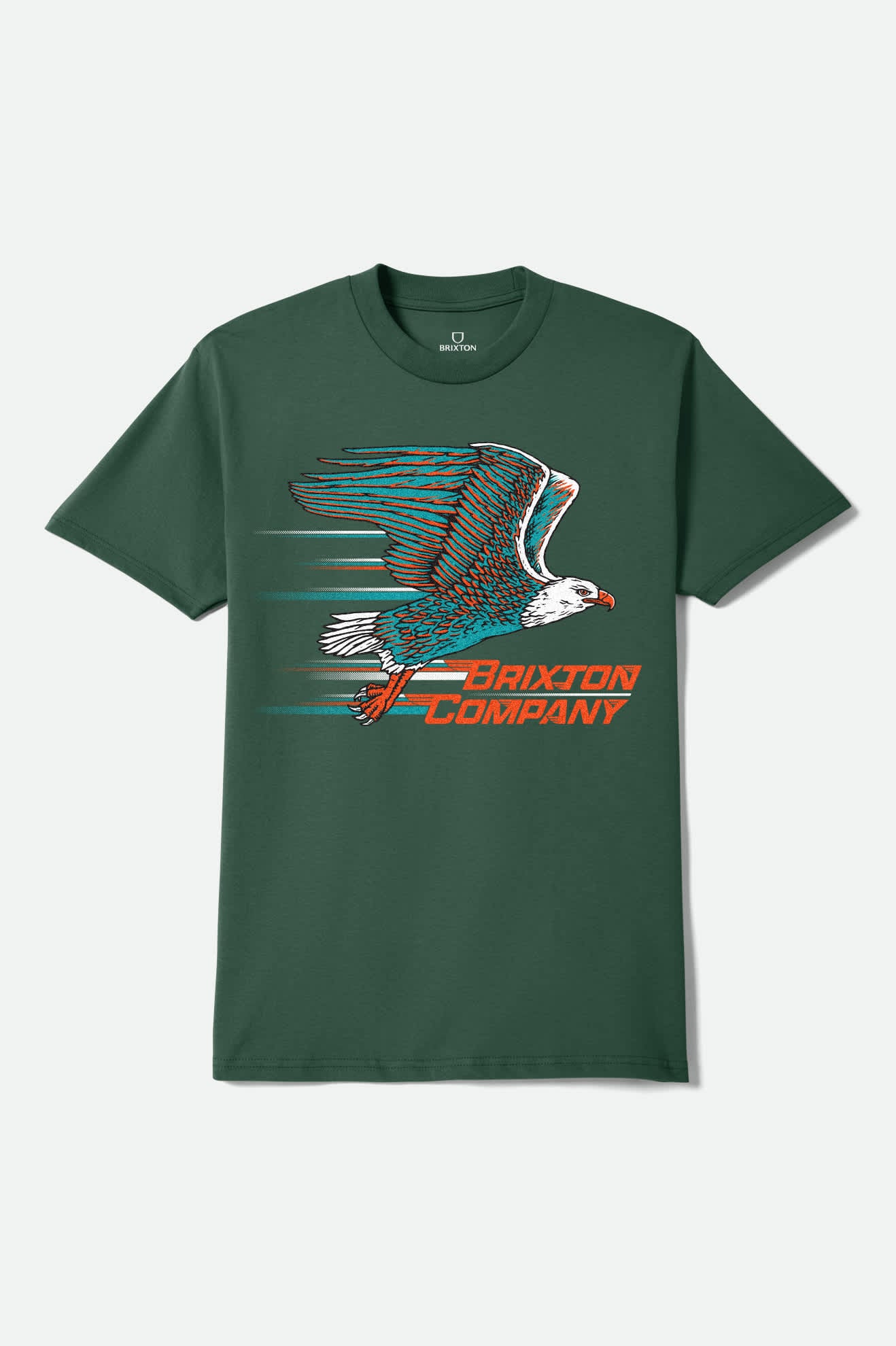 Men's Free Short Sleeve T-Shirt in the color Primal Green Worn Wash - Front Product Laydown Image