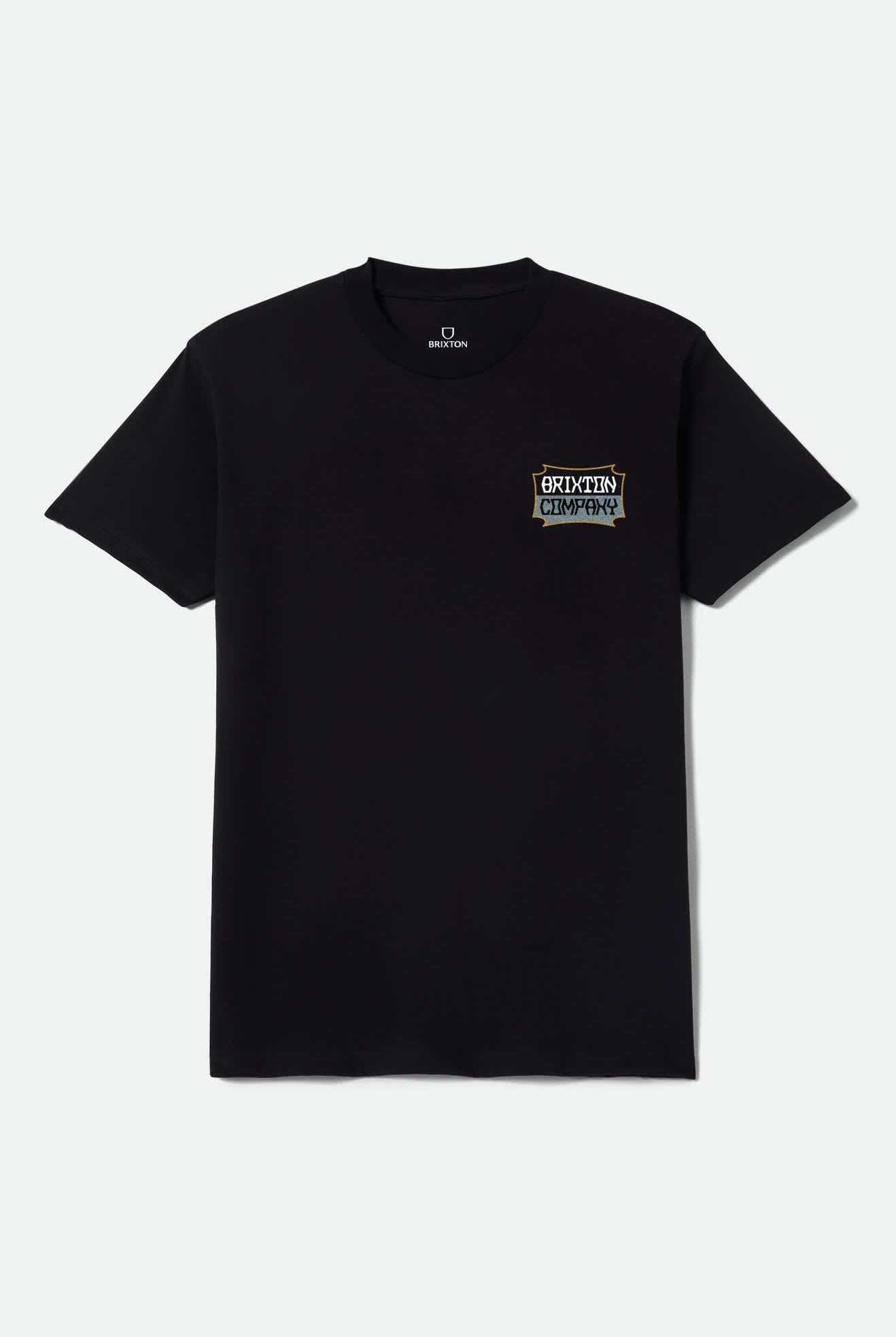 Men's Pillar Short Sleeve T-Shirt in the color Black - Front Product Laydown Image