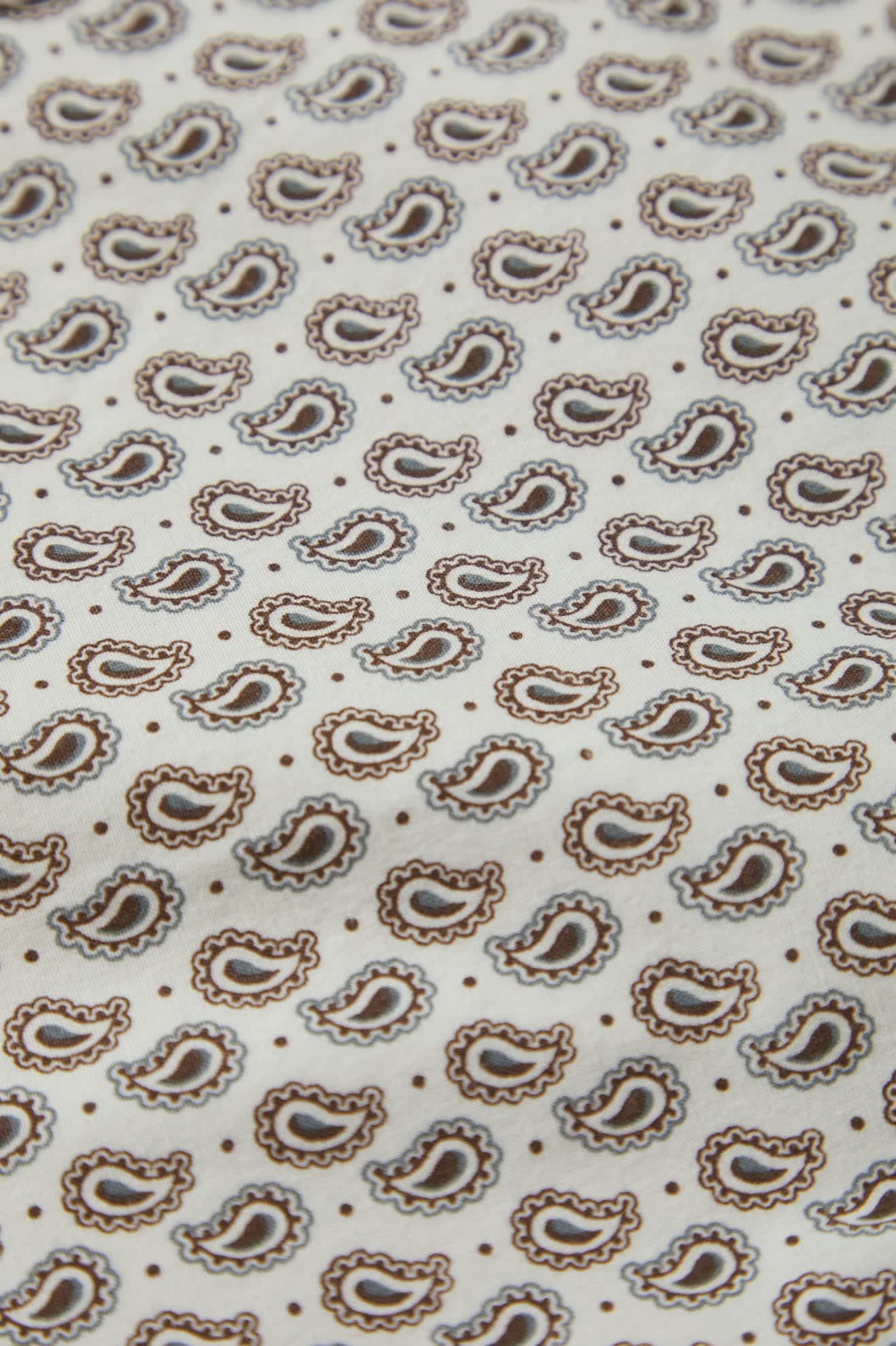 Men's Charter Print S/S Shirt in the color Off White/Paisley - Additional Style View