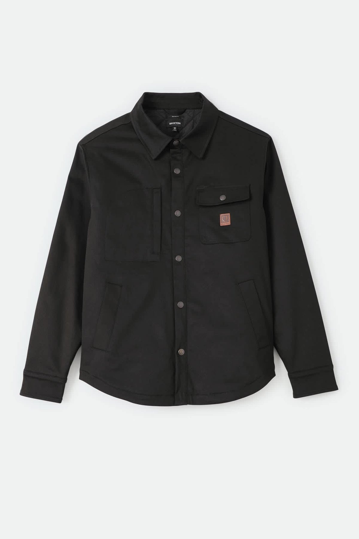 Men's Builders Stretch Lined Jacket in the color Black - Front Product Laydown Image
