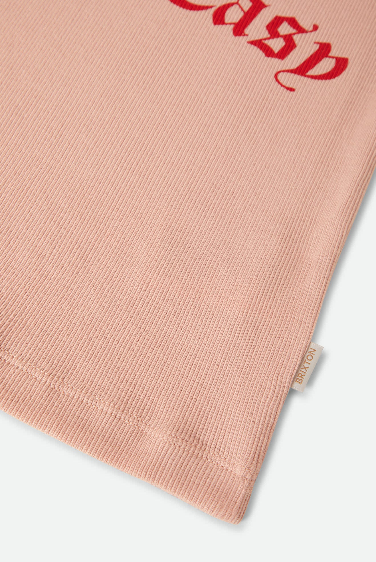 Women's Take It Easy Ringer A-Tank in the color Silver Pink - Additional Laydown image