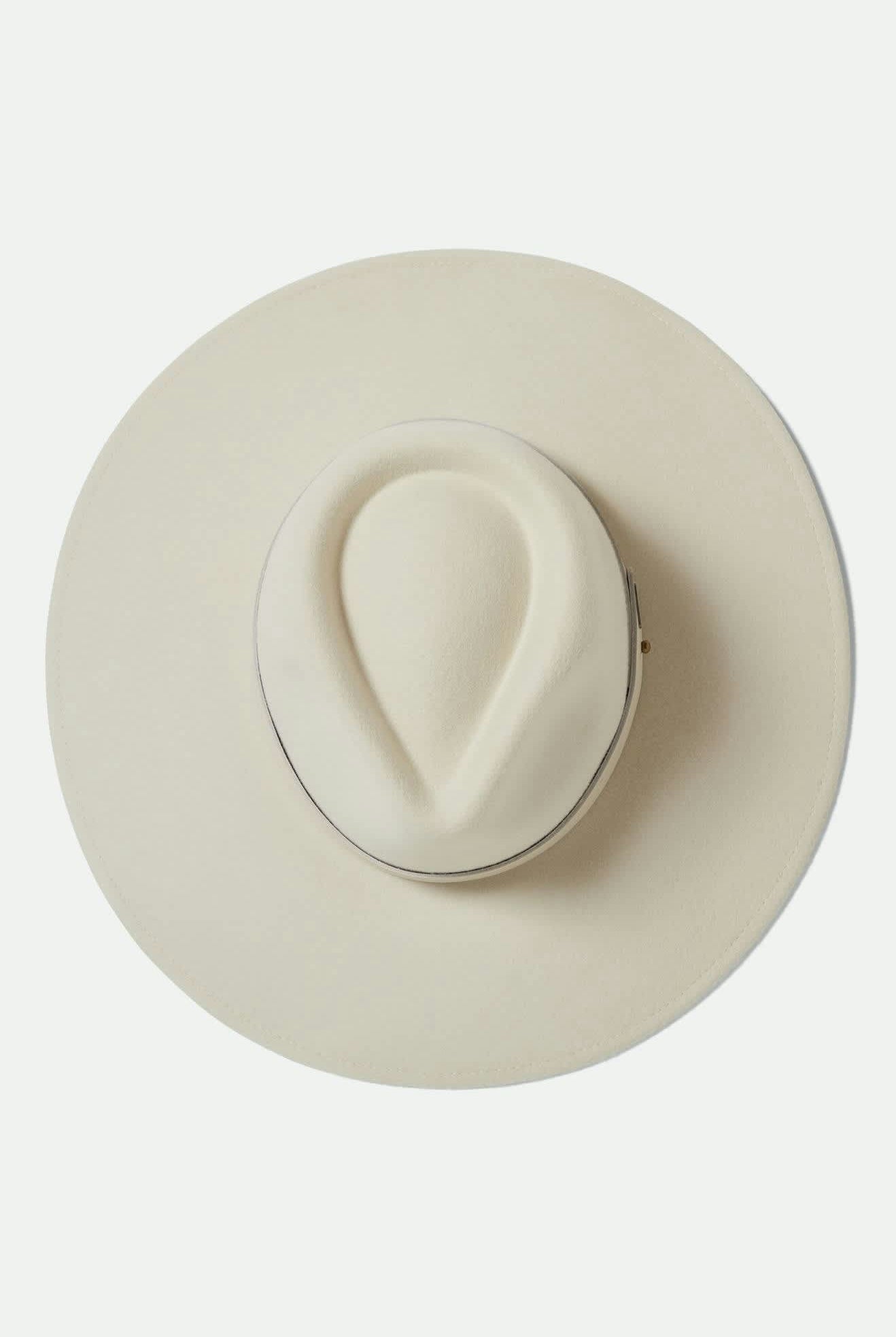 Women's Eleanor Felt Packable Hat in the color Off White - Additional Laydown image