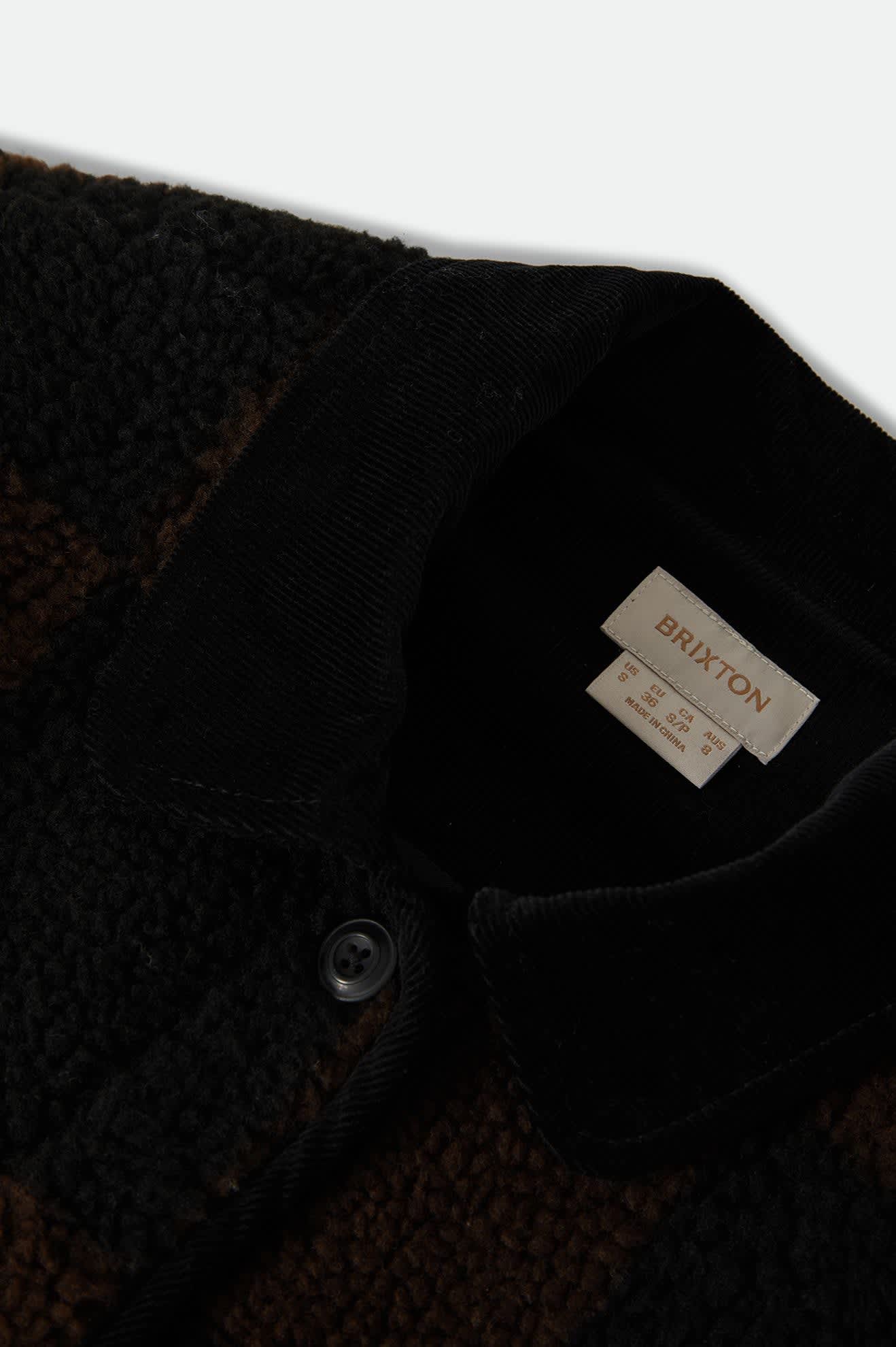 Women's Delilah Quilted Jacket in the color Black/Brown - Additional Laydown image