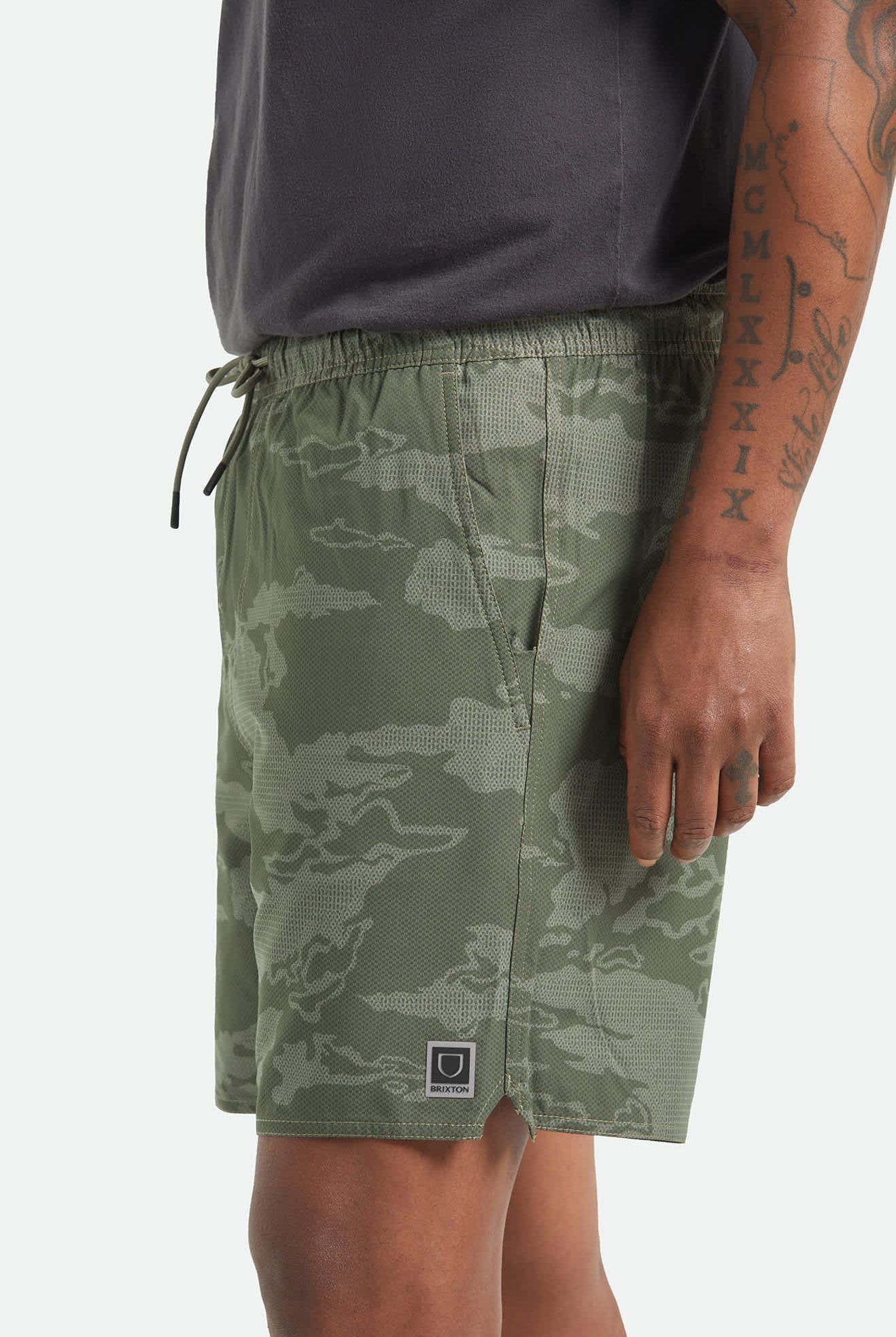 Men's Journey Active Short in the color Olive Tiger Camo - Additional Fit image
