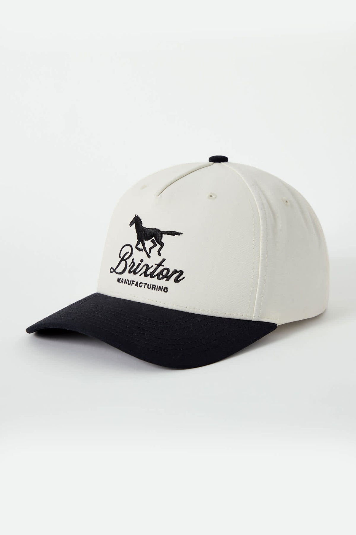 Unisex Leisure Snapback in the color Off White/Black - Front Product Laydown Image
