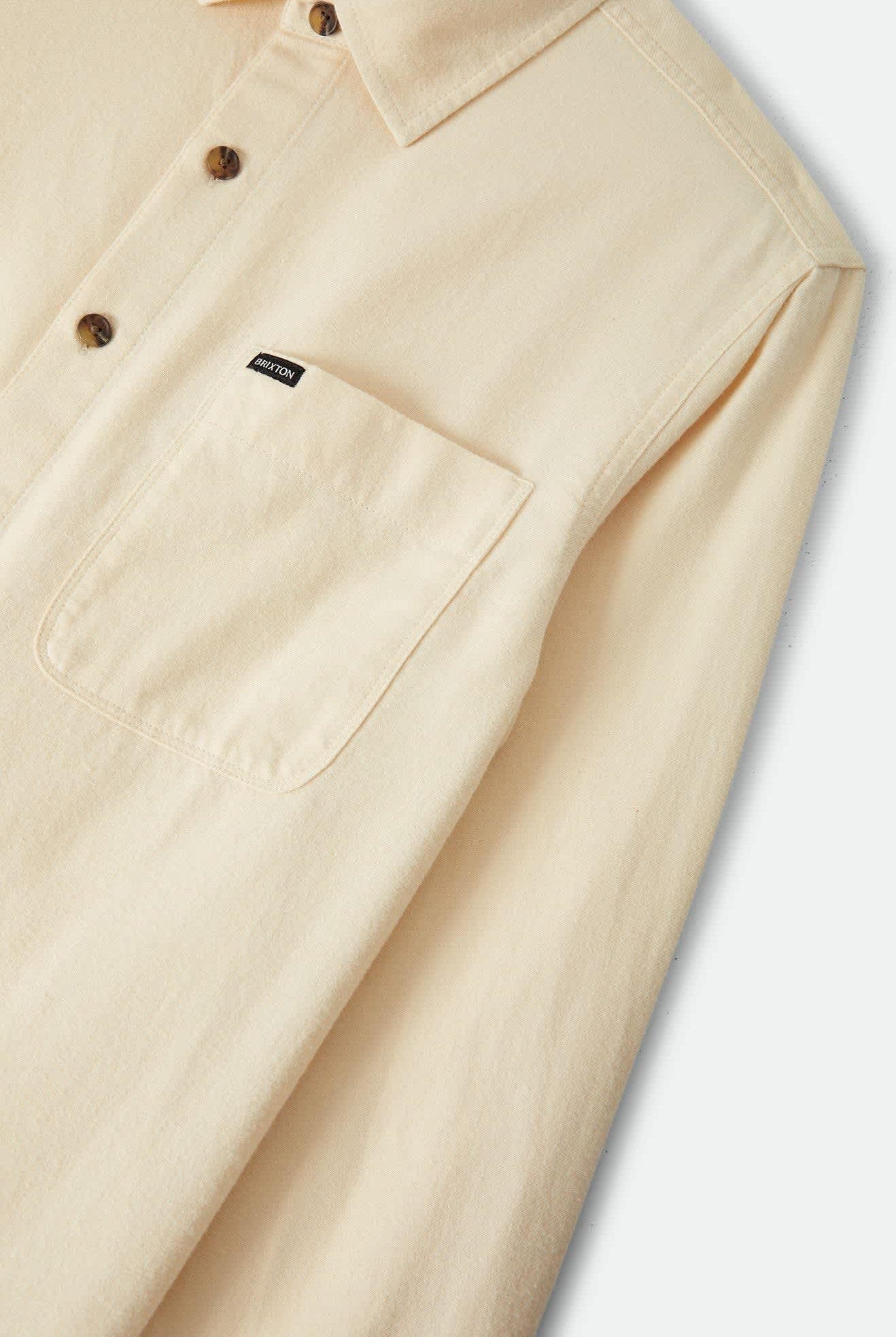 Men's Hasting Lightweight Flannel in the color Wax Paper - Additional Laydown image