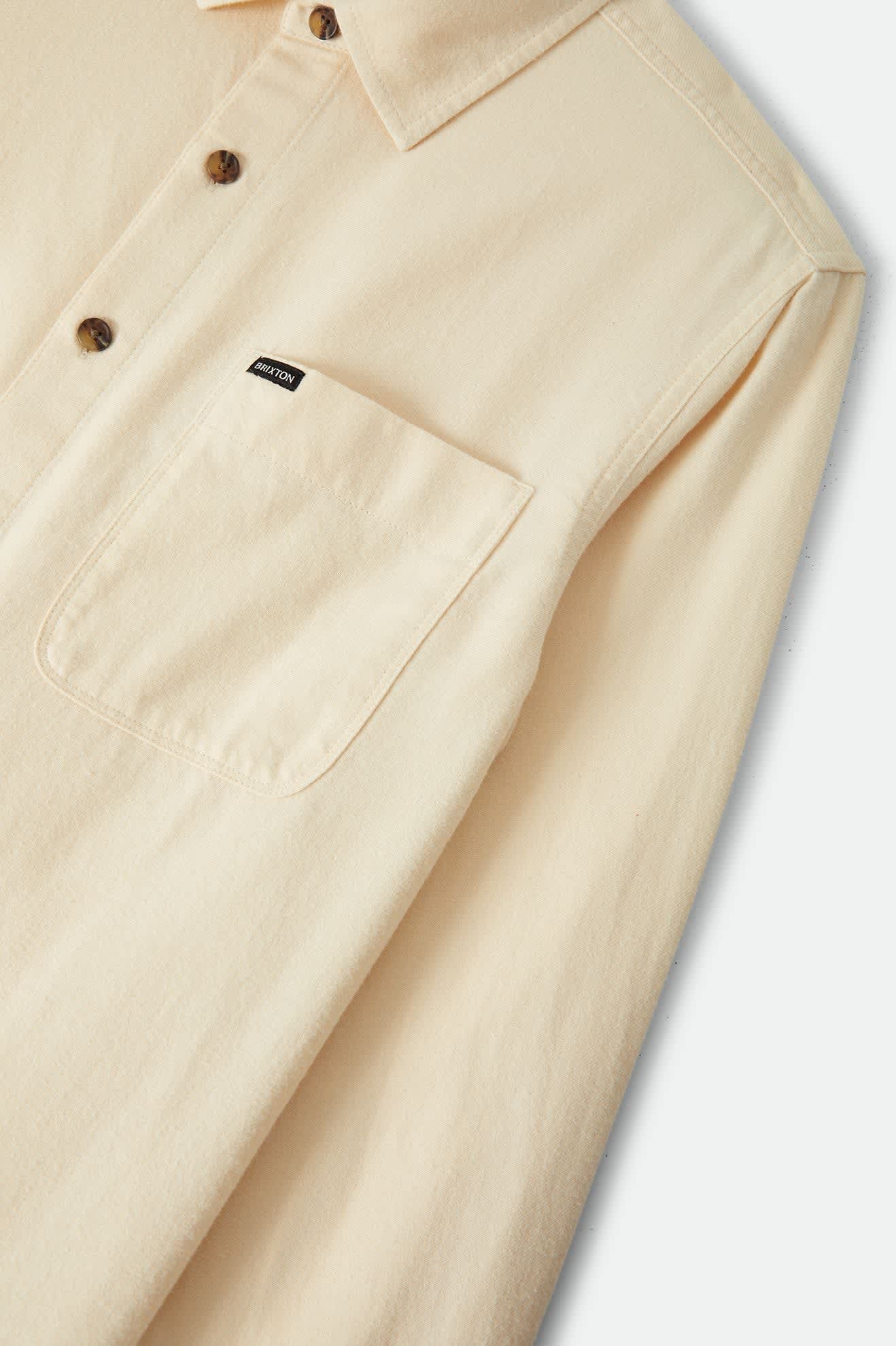Men's Hasting Lightweight Flannel in the color Wax Paper - Additional Laydown image