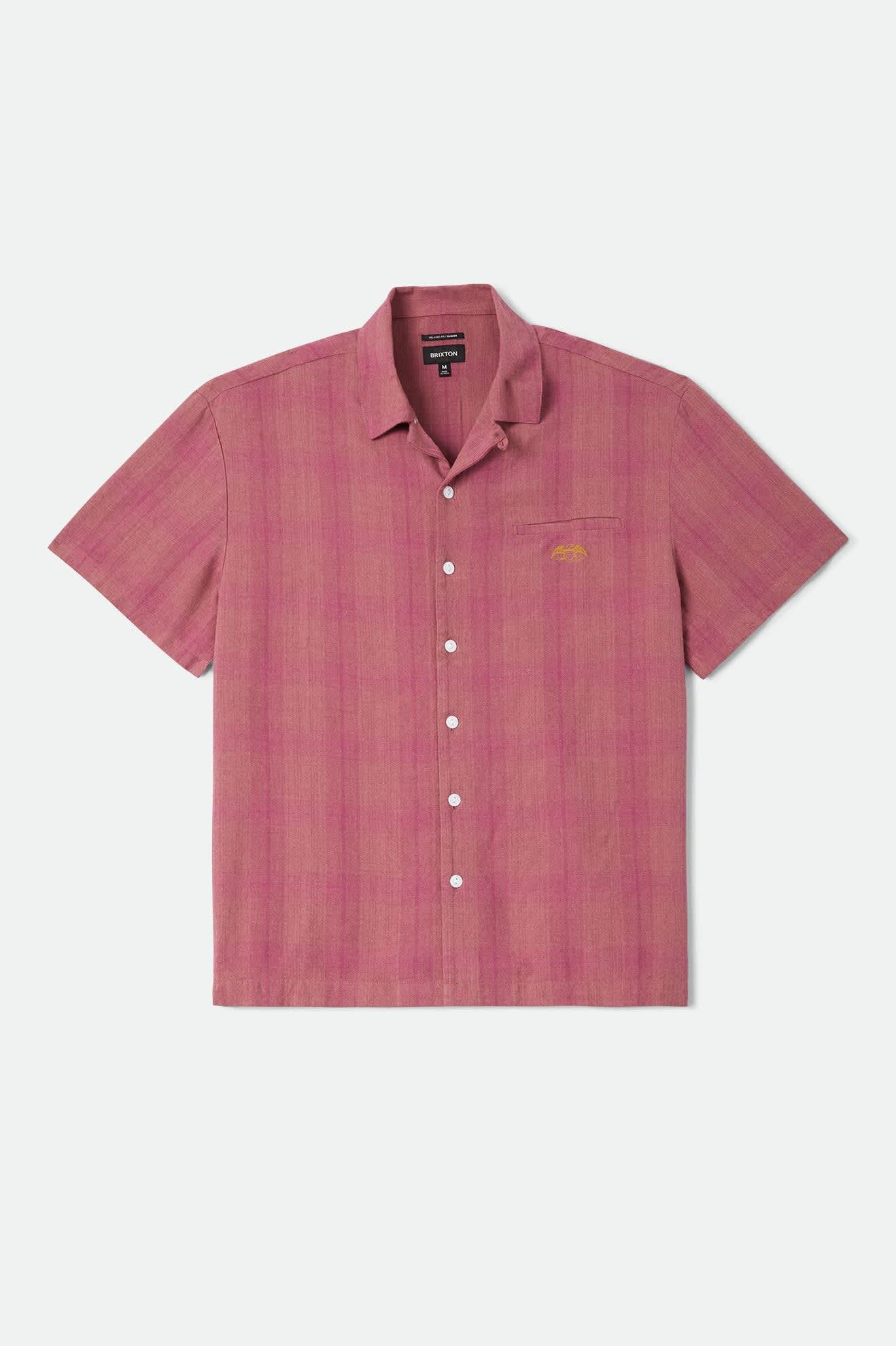 Men's Century Shirt in the color Pink Shadow Plaid - Front Product Laydown Image