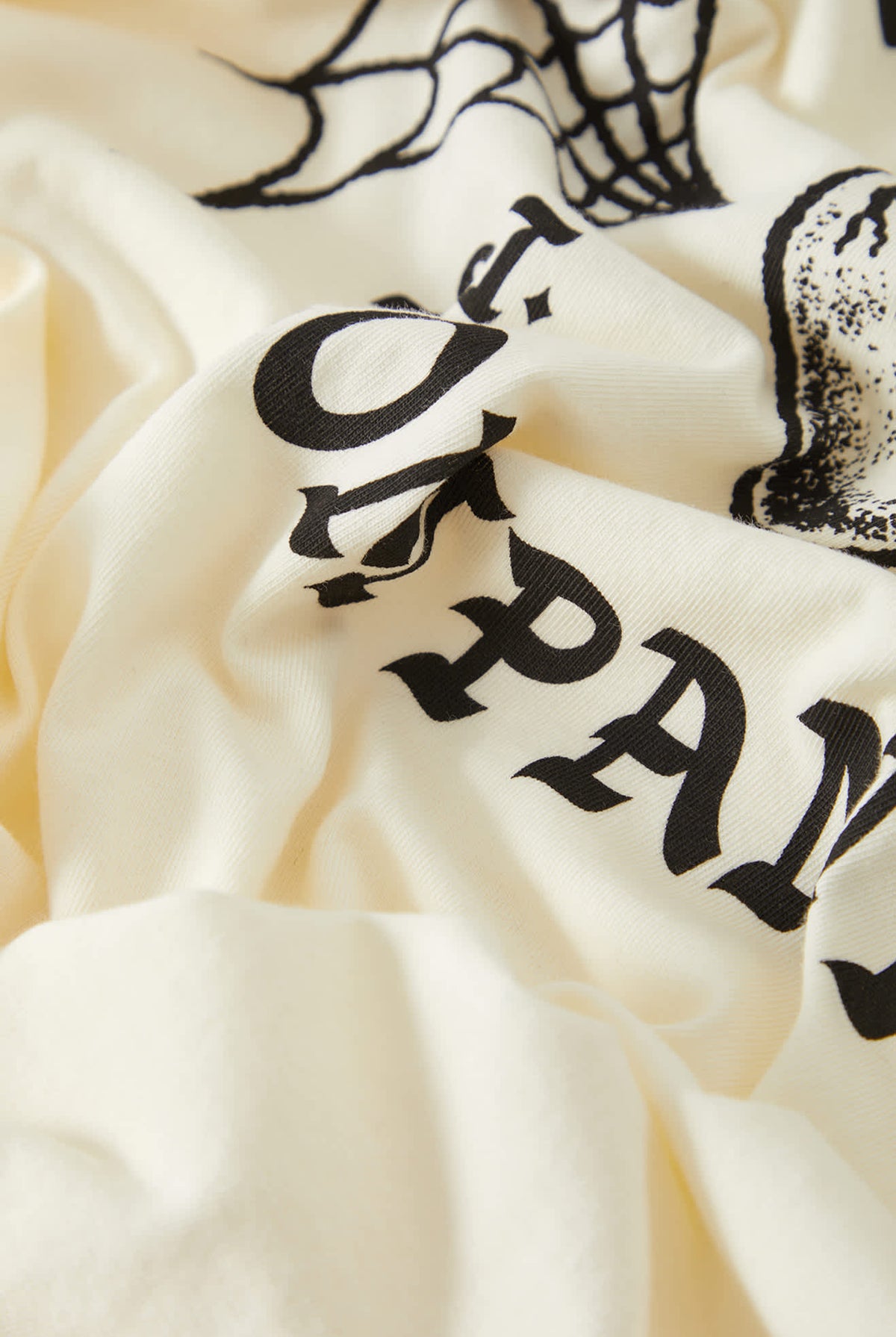 Men's Ogle Boxy T-Shirt in the color Cream - Additional Laydown image