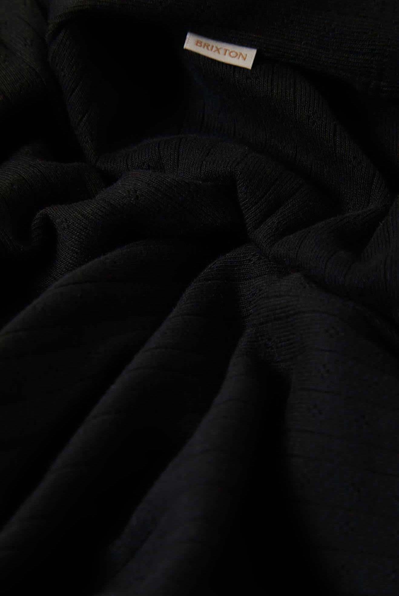 Women's Pointelle Lounge Pant in the color Black - Additional Laydown image