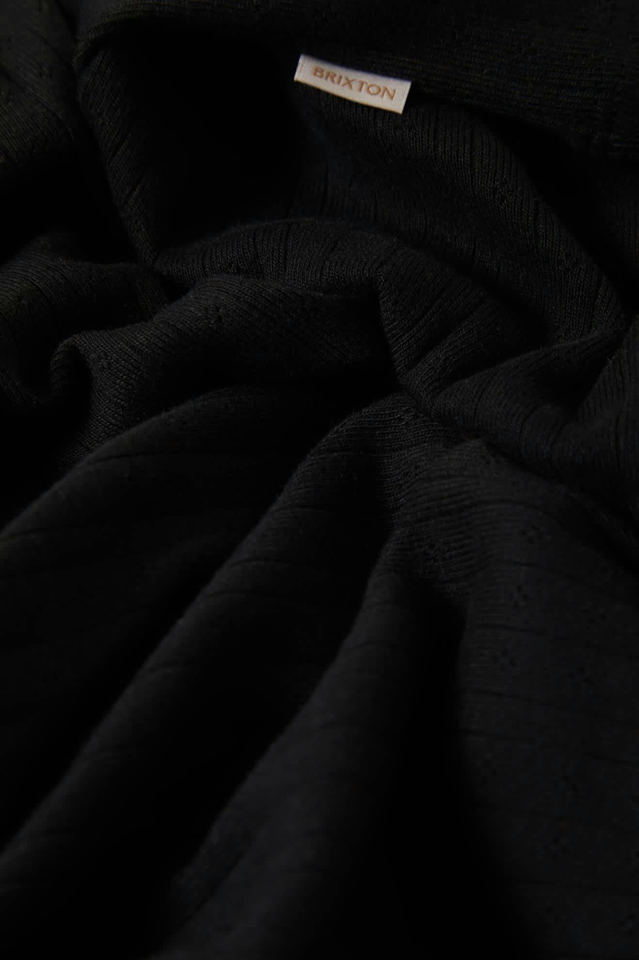 Women's Pointelle Lounge Pant in the color Black - Additional Laydown image