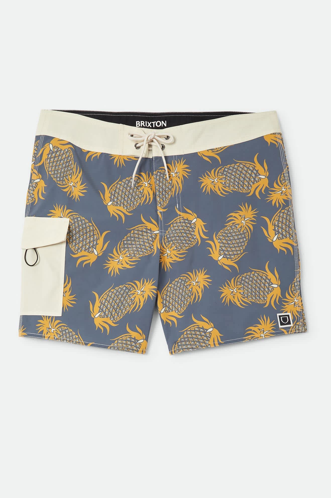 Men's Classic Trunk 17" in the color Future Grey/Golden Pineapple - Front Product Laydown Image