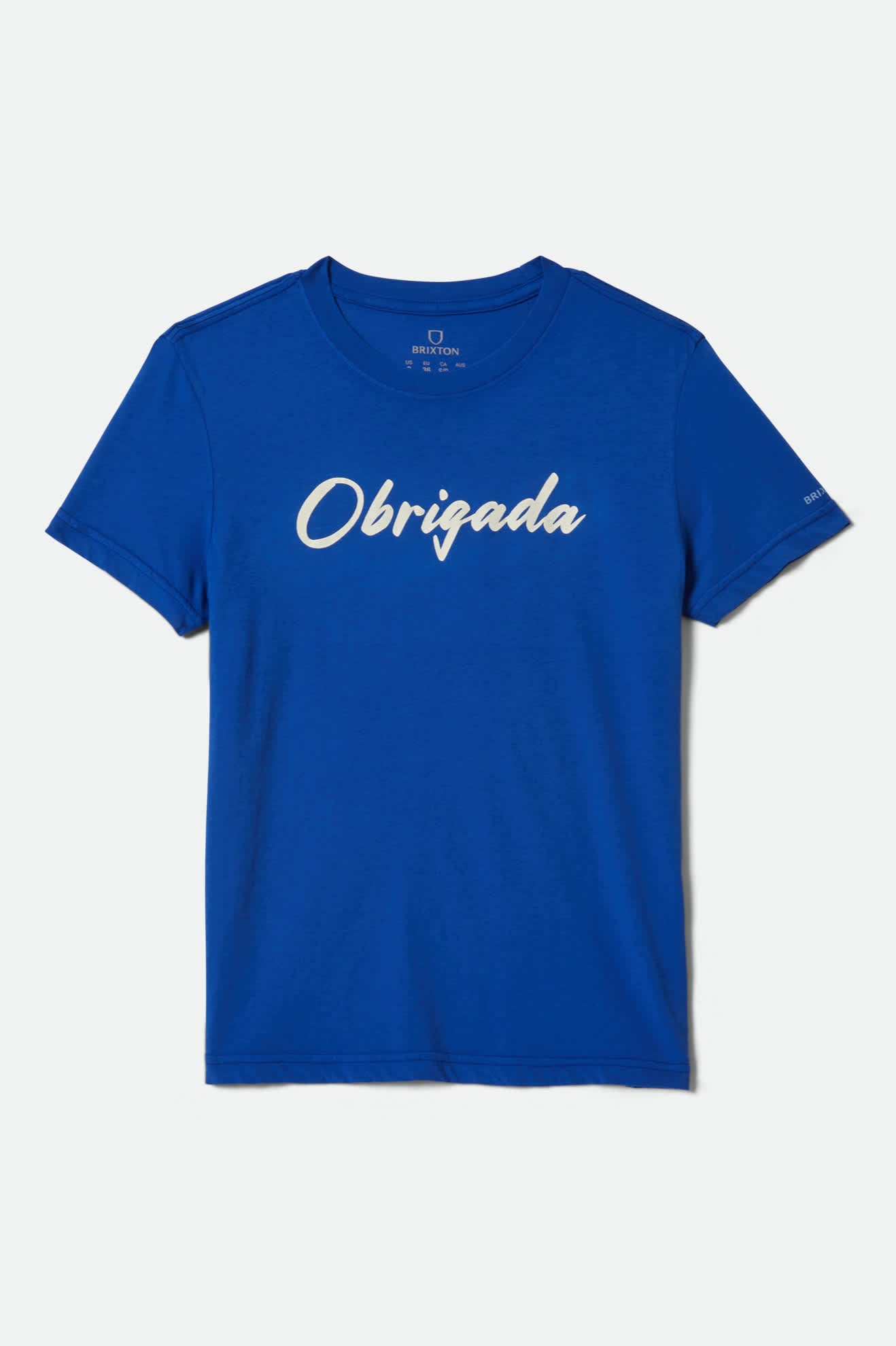 Women's Thank You Slim Crew T-Shirt in the color Sunrise Blue - Front Product View