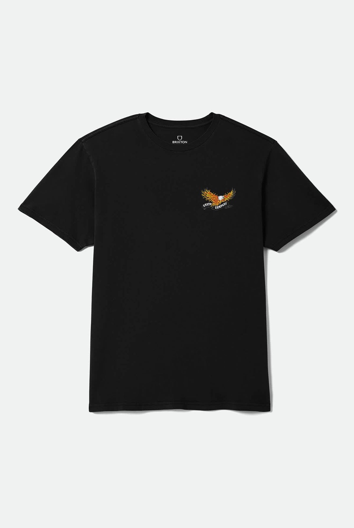 Men's Blazing Standard T-Shirt in the color Black Worn Wash - Front Product Laydown Image